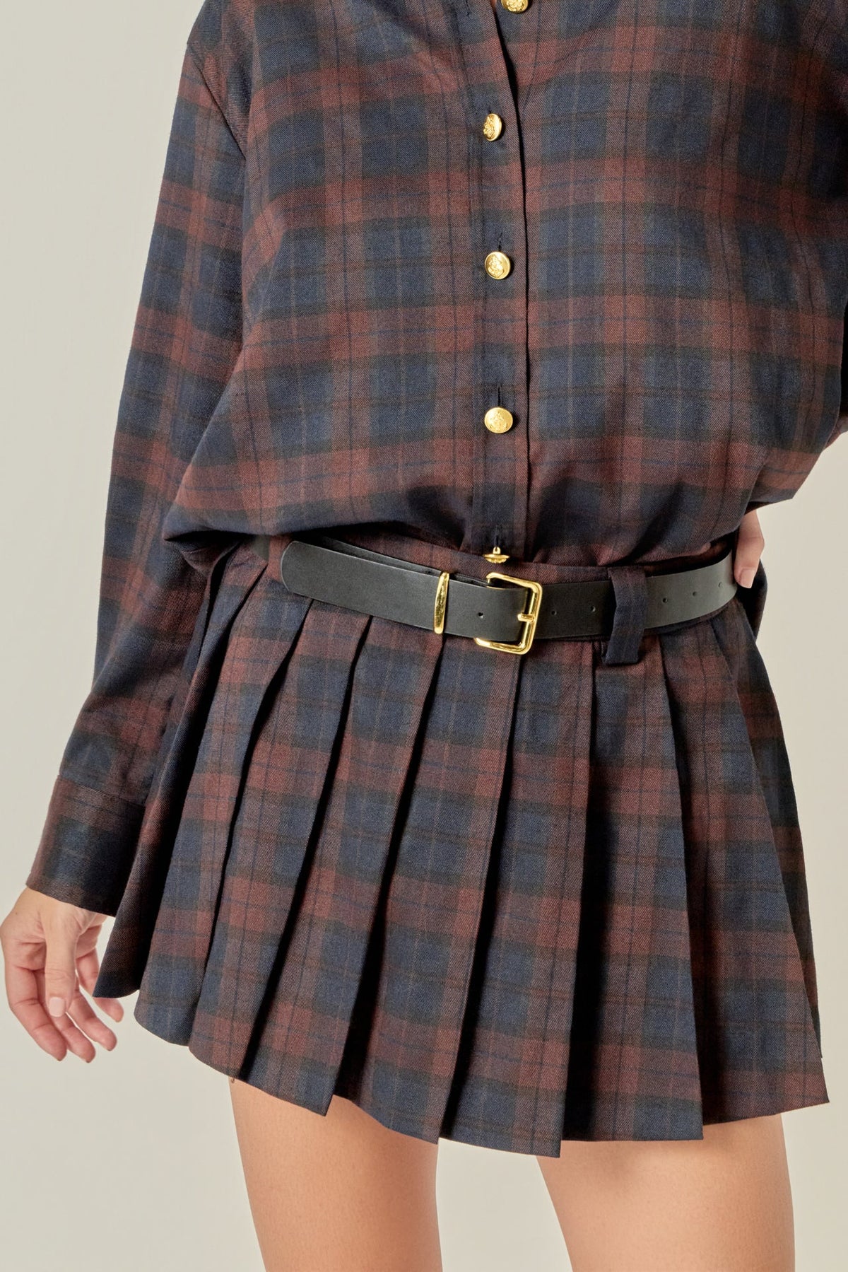 ENGLISH FACTORY - Pleated Mini Skort - SKORTS available at Objectrare