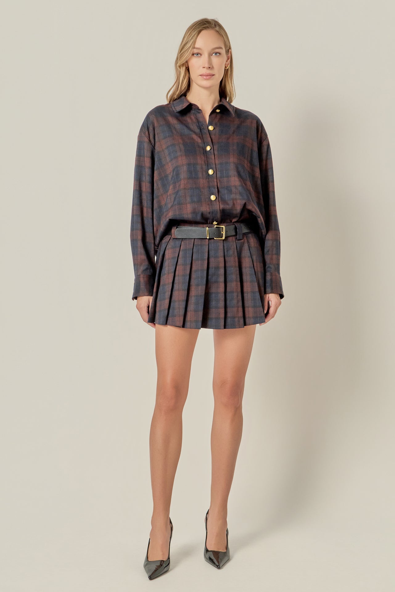 ENGLISH FACTORY - Pleated Mini Skort - SKORTS available at Objectrare