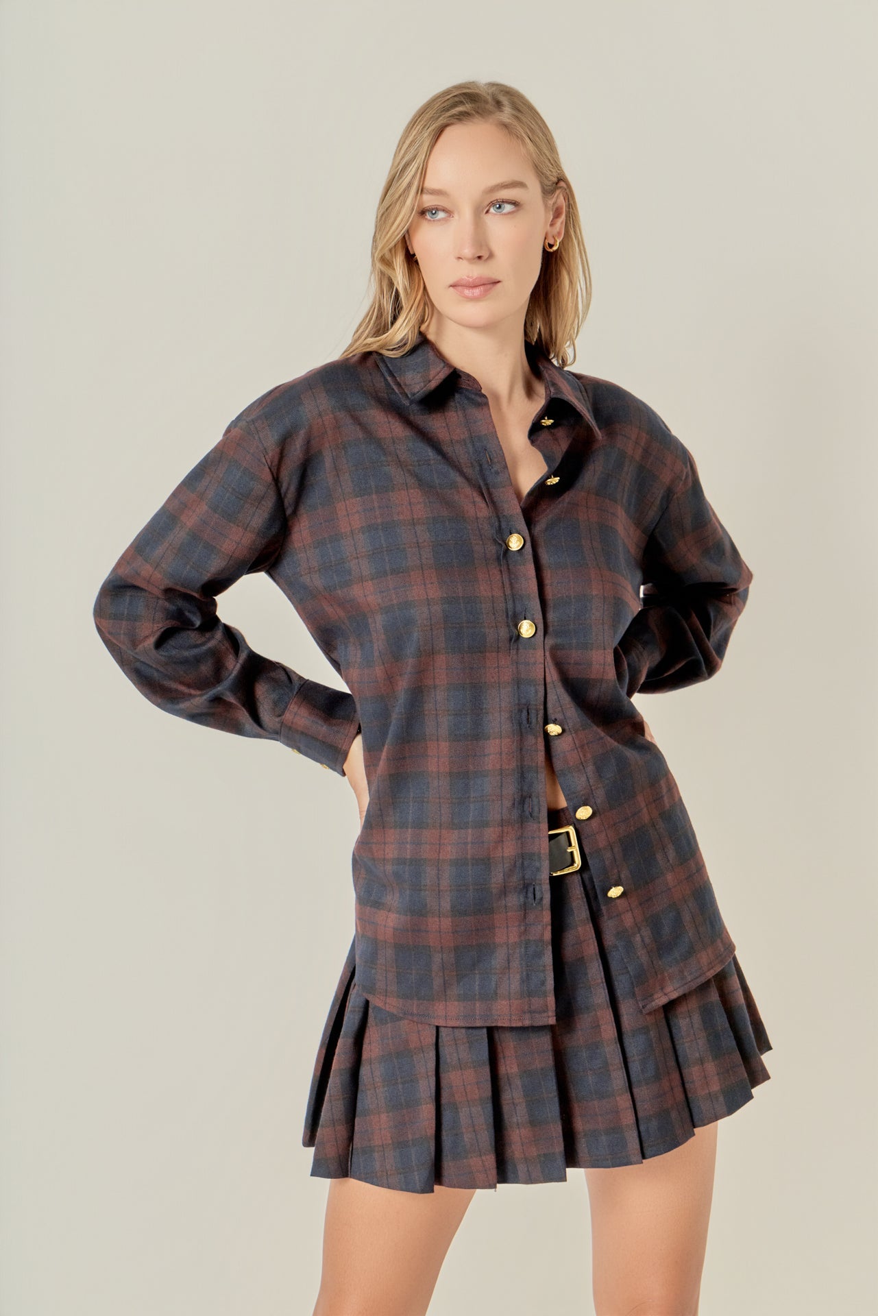 ENGLISH FACTORY - Pleated Mini Skort - SKORTS available at Objectrare
