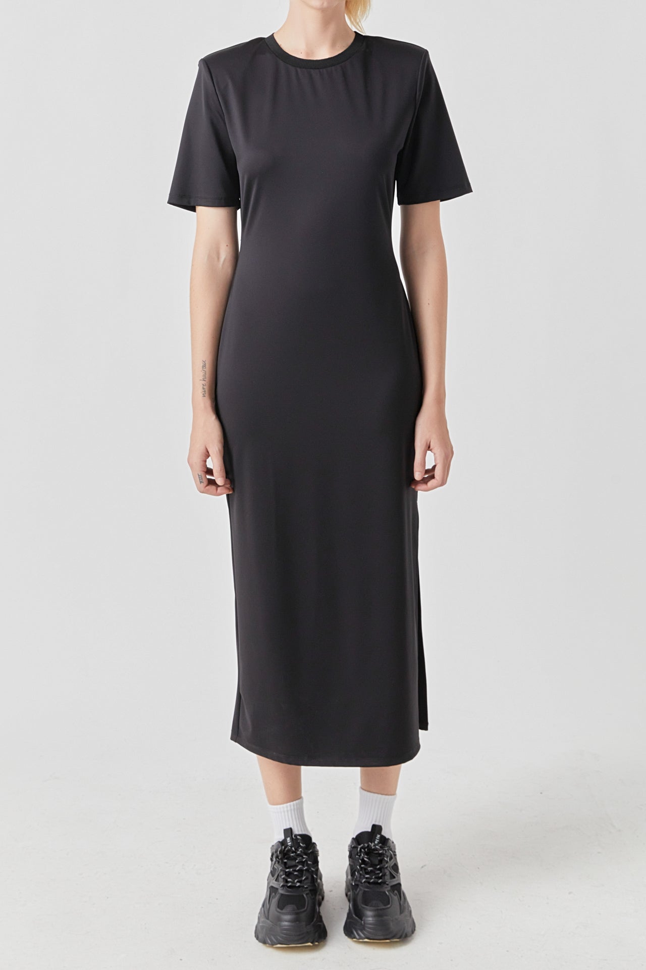 GREY LAB - Power Shoulder Maxi Dress - DRESSES available at Objectrare