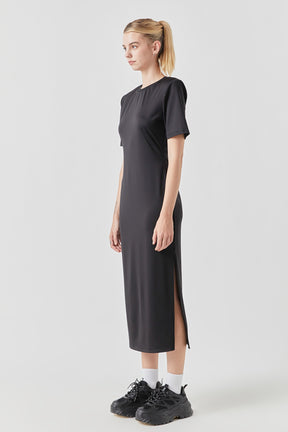 GREY LAB - Power Shoulder Maxi Dress - DRESSES available at Objectrare