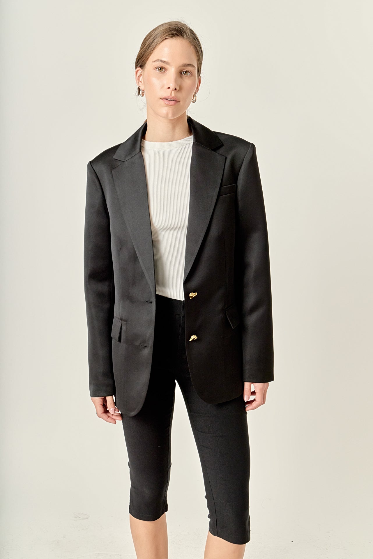 The Amoura Satin Blazer