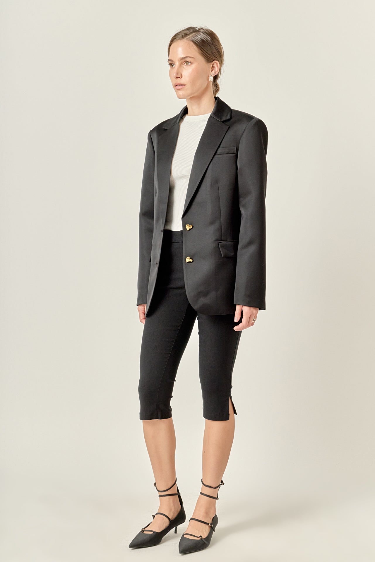 The Amoura Satin Blazer