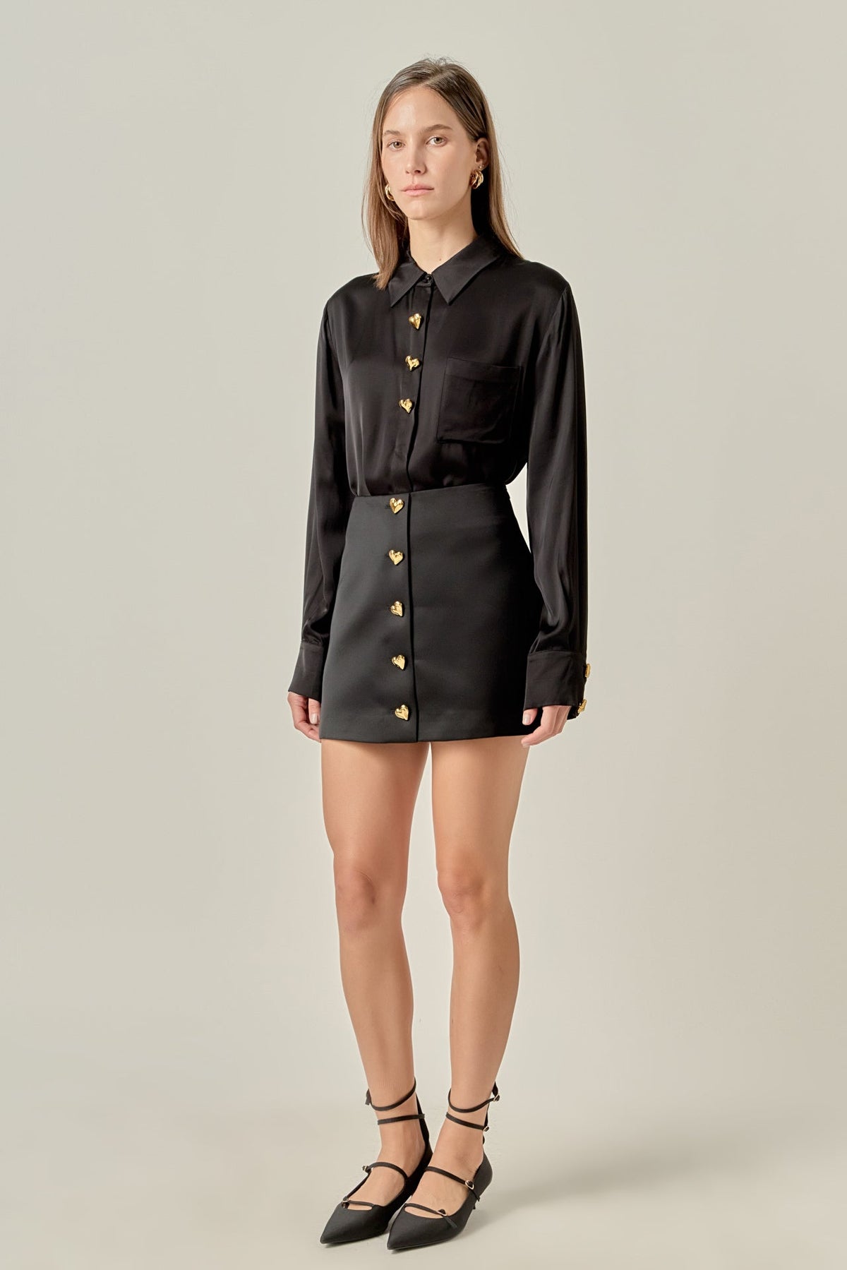 ENGLISH FACTORY - The Amoura Satin Skirt - SKIRTS available at Objectrare