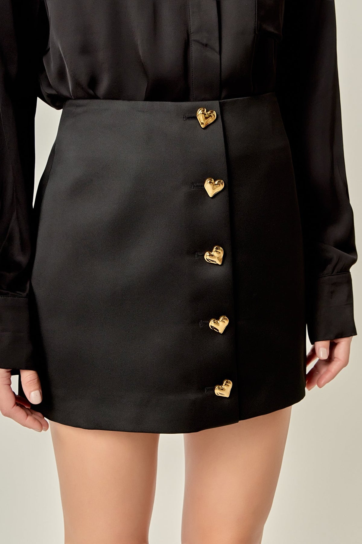 ENGLISH FACTORY - The Amoura Satin Skirt - SKIRTS available at Objectrare