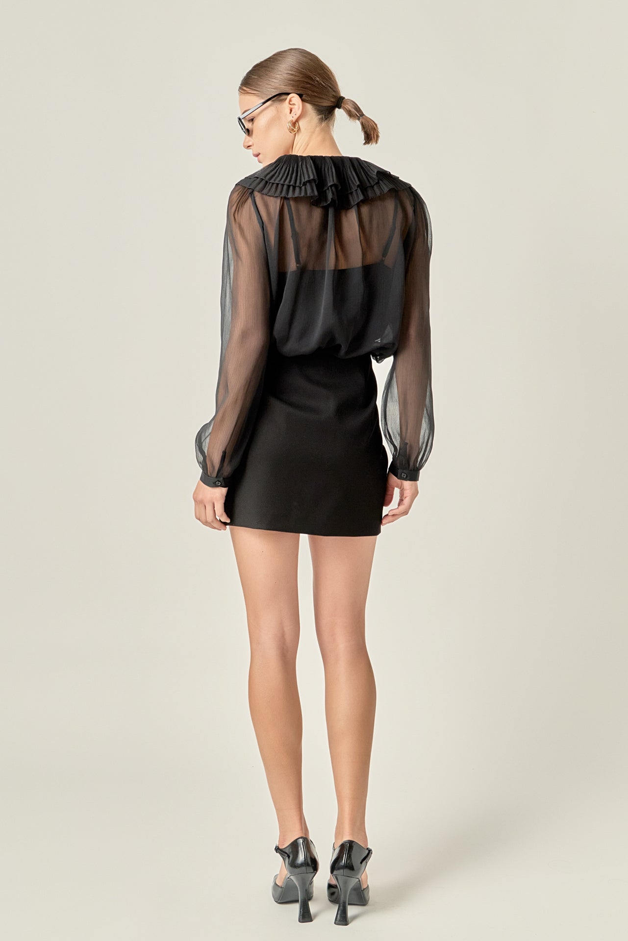 Juliette Pleated Collar Blouse