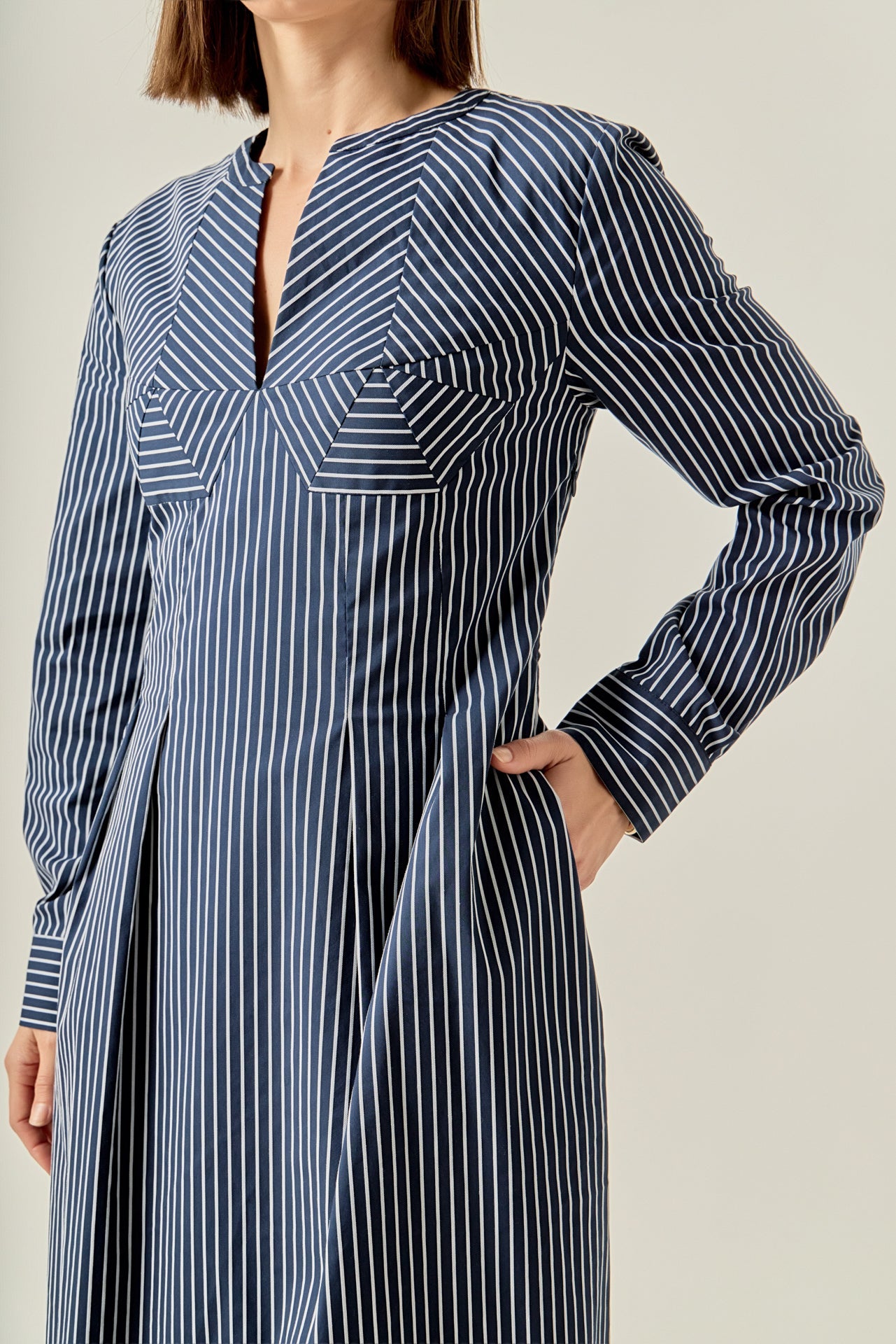 Bella Stripe Origami Midi Dress