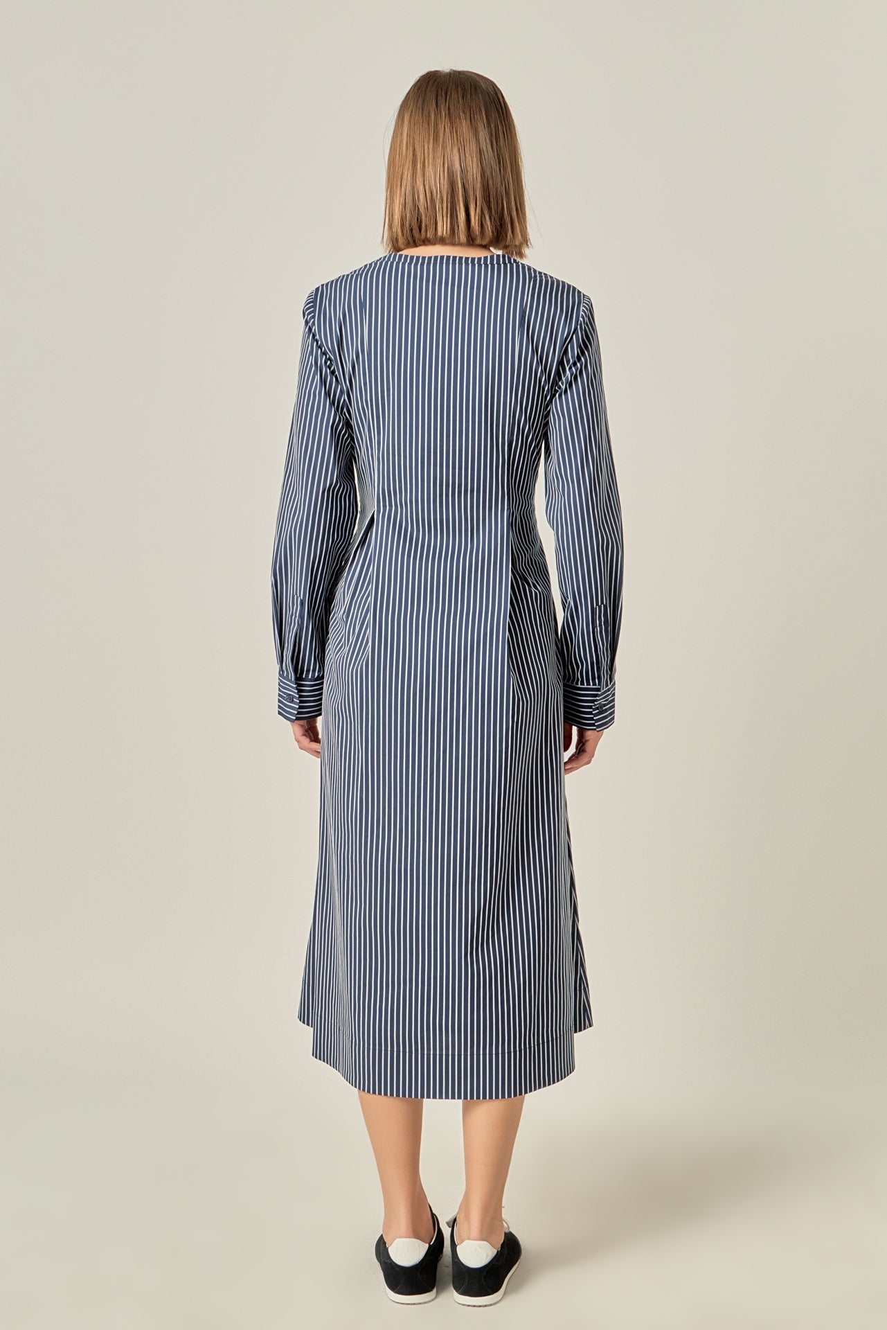 Bella Stripe Origami Midi Dress
