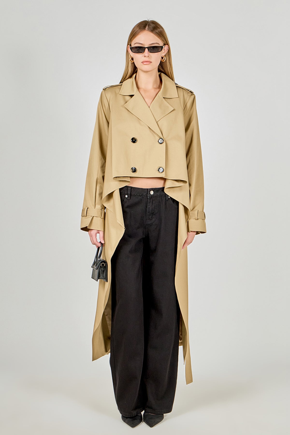 High Low Hem Trench Coat