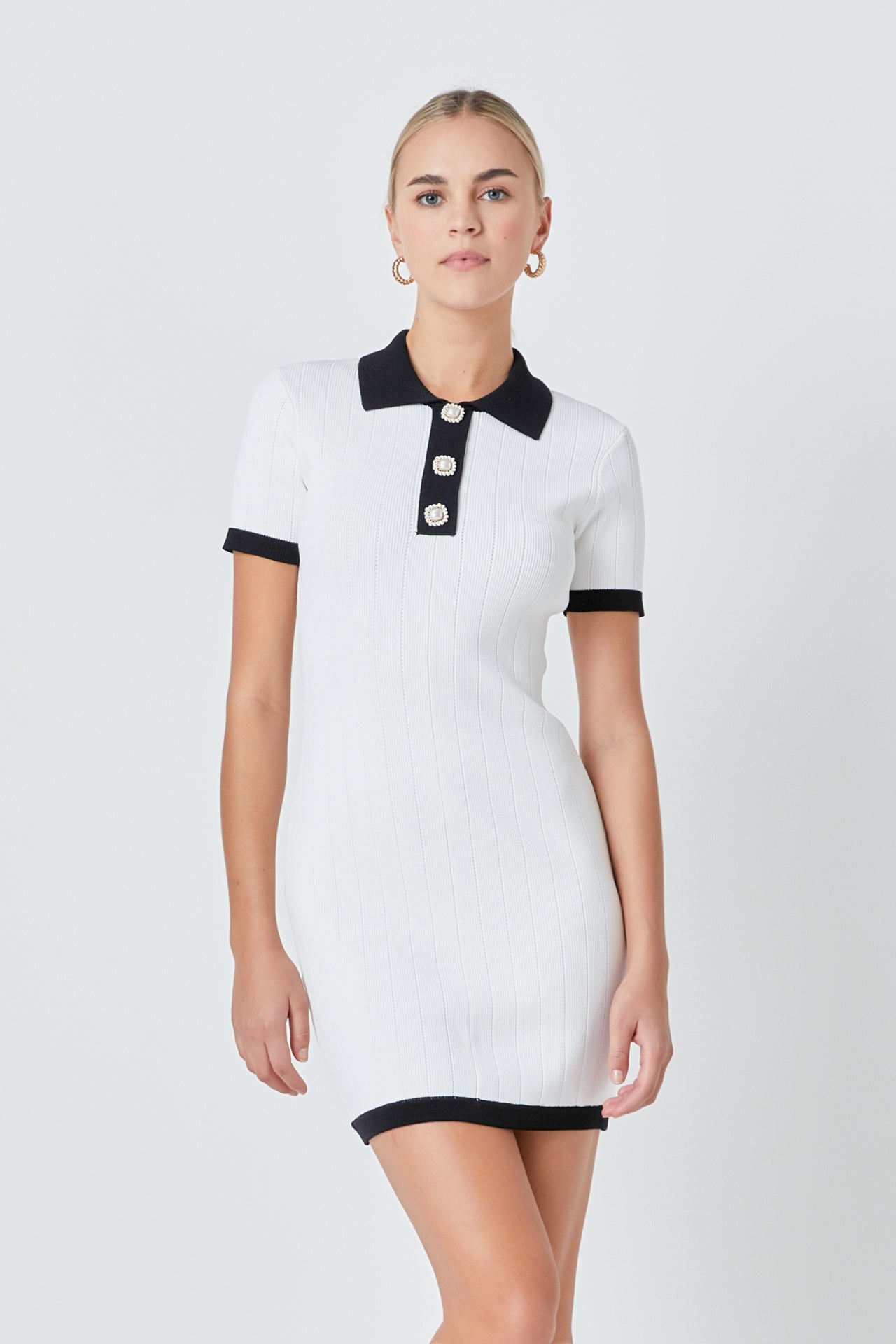 ENDLESS ROSE - Polo Mini Knit Dress - DRESSES available at Objectrare