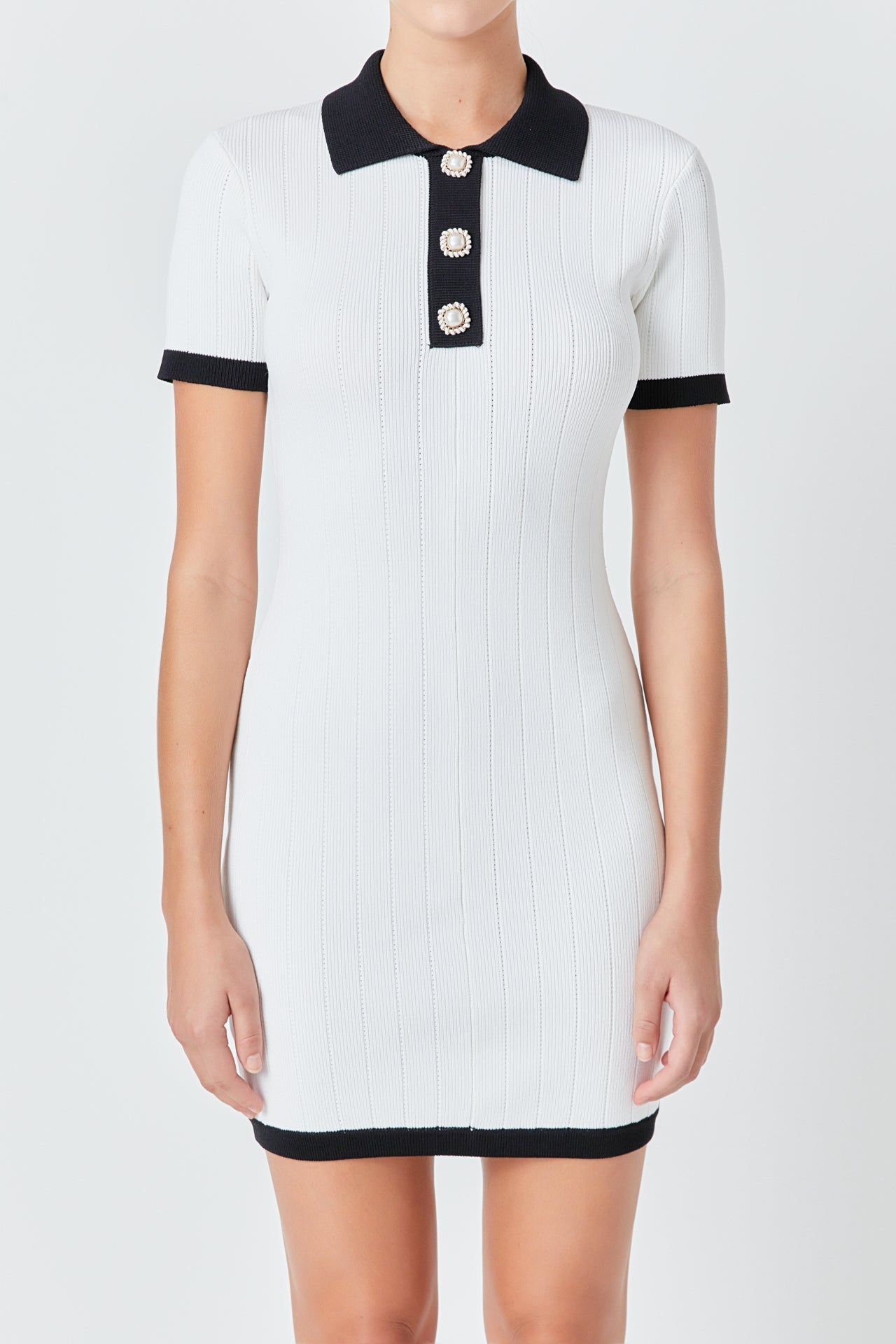 ENDLESS ROSE - Polo Mini Knit Dress - DRESSES available at Objectrare