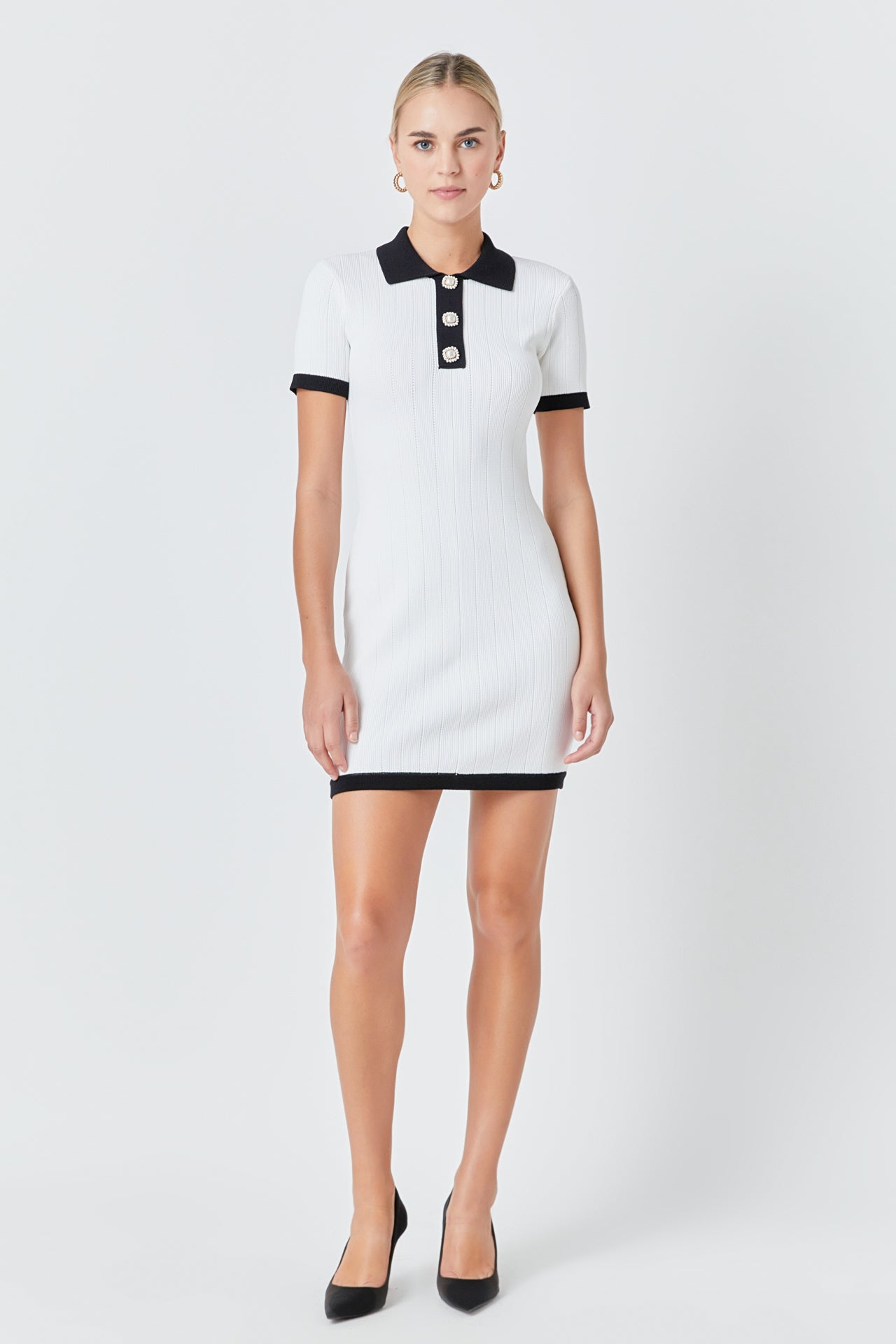 ENDLESS ROSE - Polo Mini Knit Dress - DRESSES available at Objectrare
