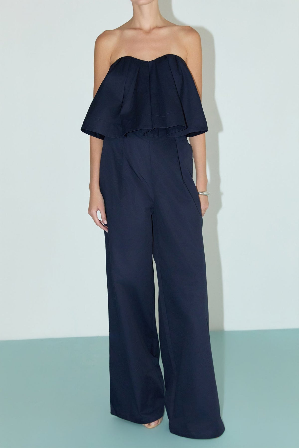 Strapless Pintuck Detail Jumpsuit