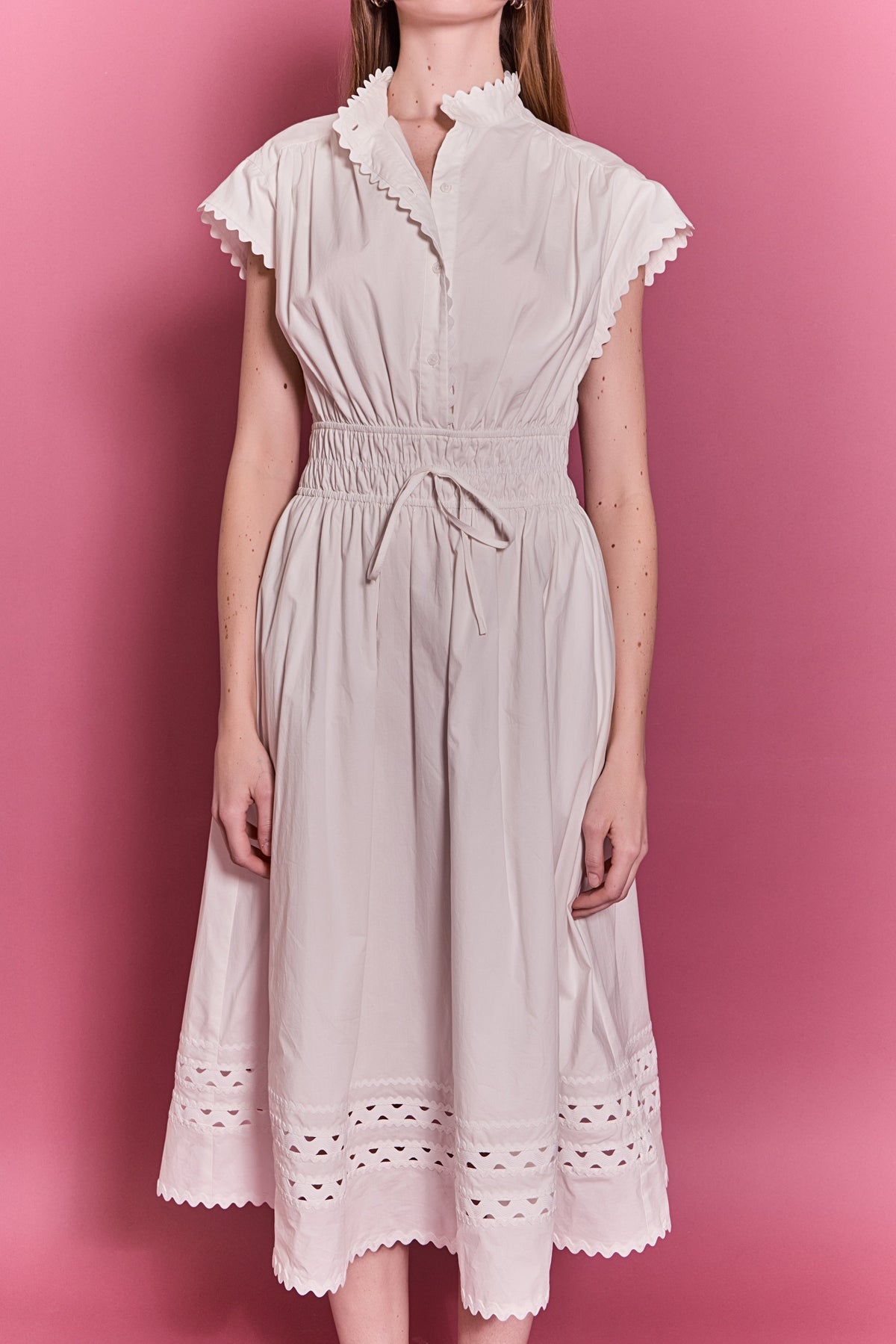 Scallop Ric Rac Midi Dress