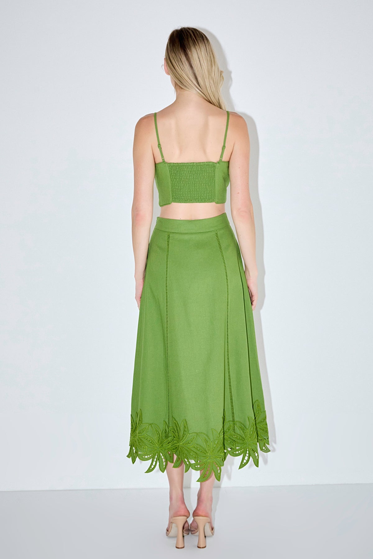 ENGLISH FACTORY - Palm Tree Midi Skirt - SKIRTS available at Objectrare