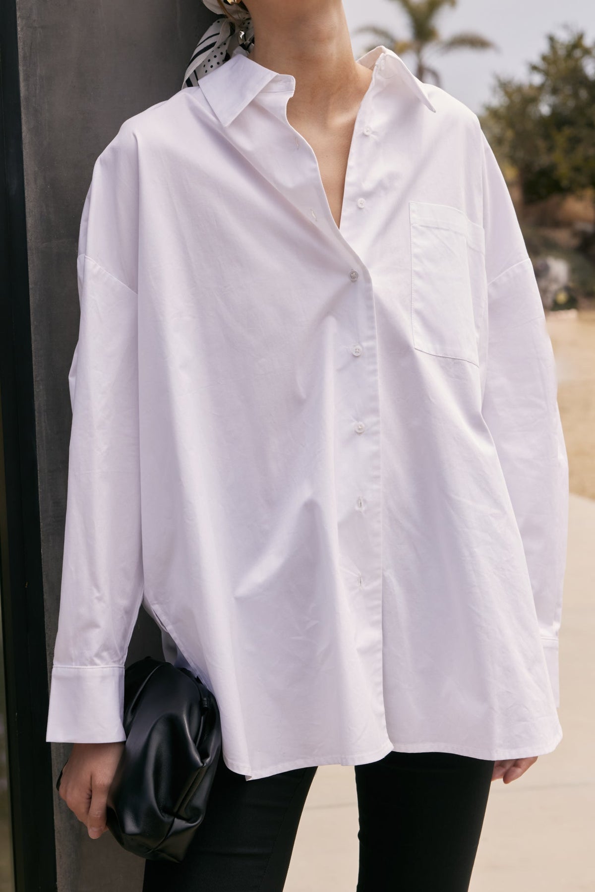 ENGLISH FACTORY - Oversized Poplin Button-Down Shirt - SHIRTS & BLOUSES available at Objectrare