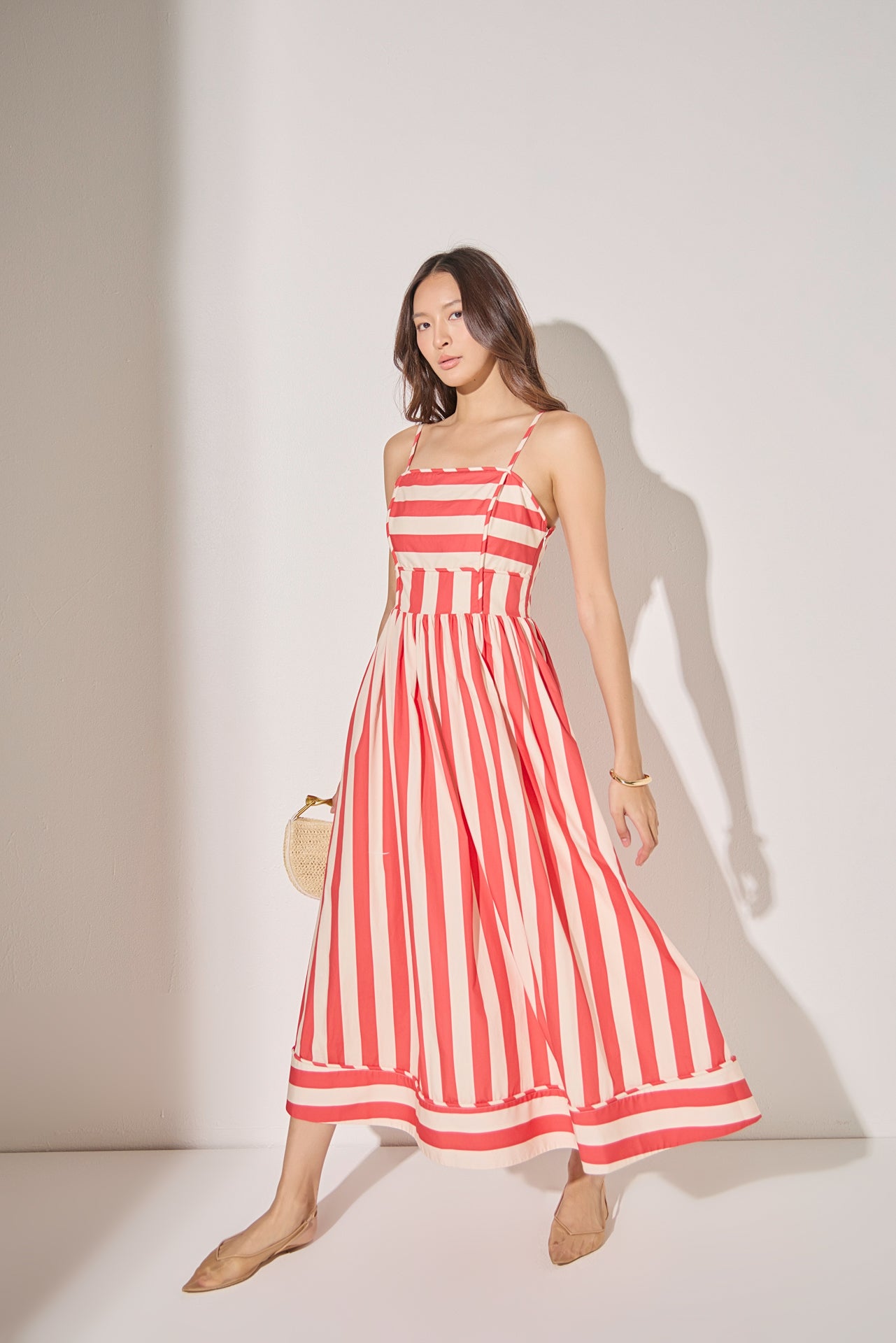 English Factory Women's Striped Midi Dress