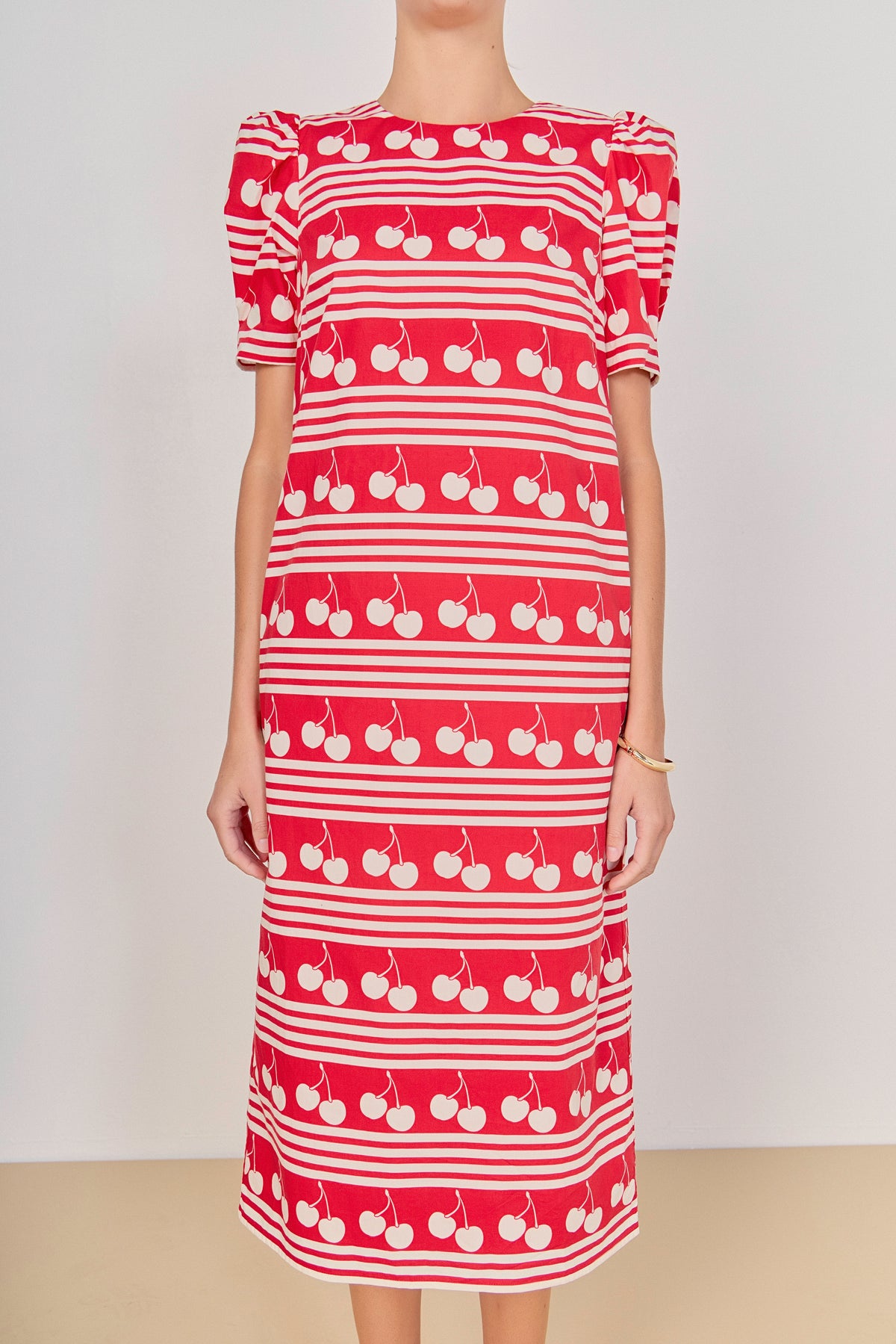 ENGLISH FACTORY - Cherry Printed Midi Dress - DRESSES available at Objectrare