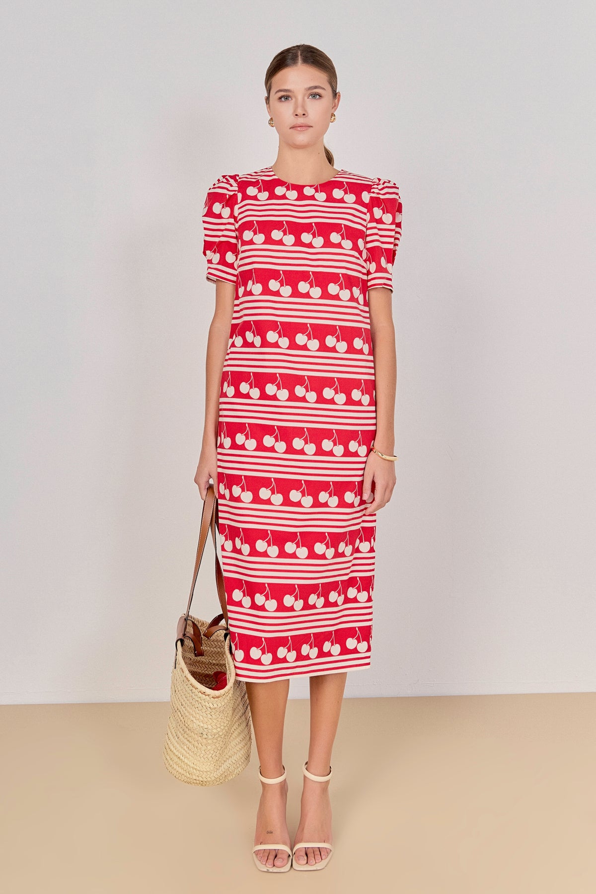 ENGLISH FACTORY - Cherry Printed Midi Dress - DRESSES available at Objectrare