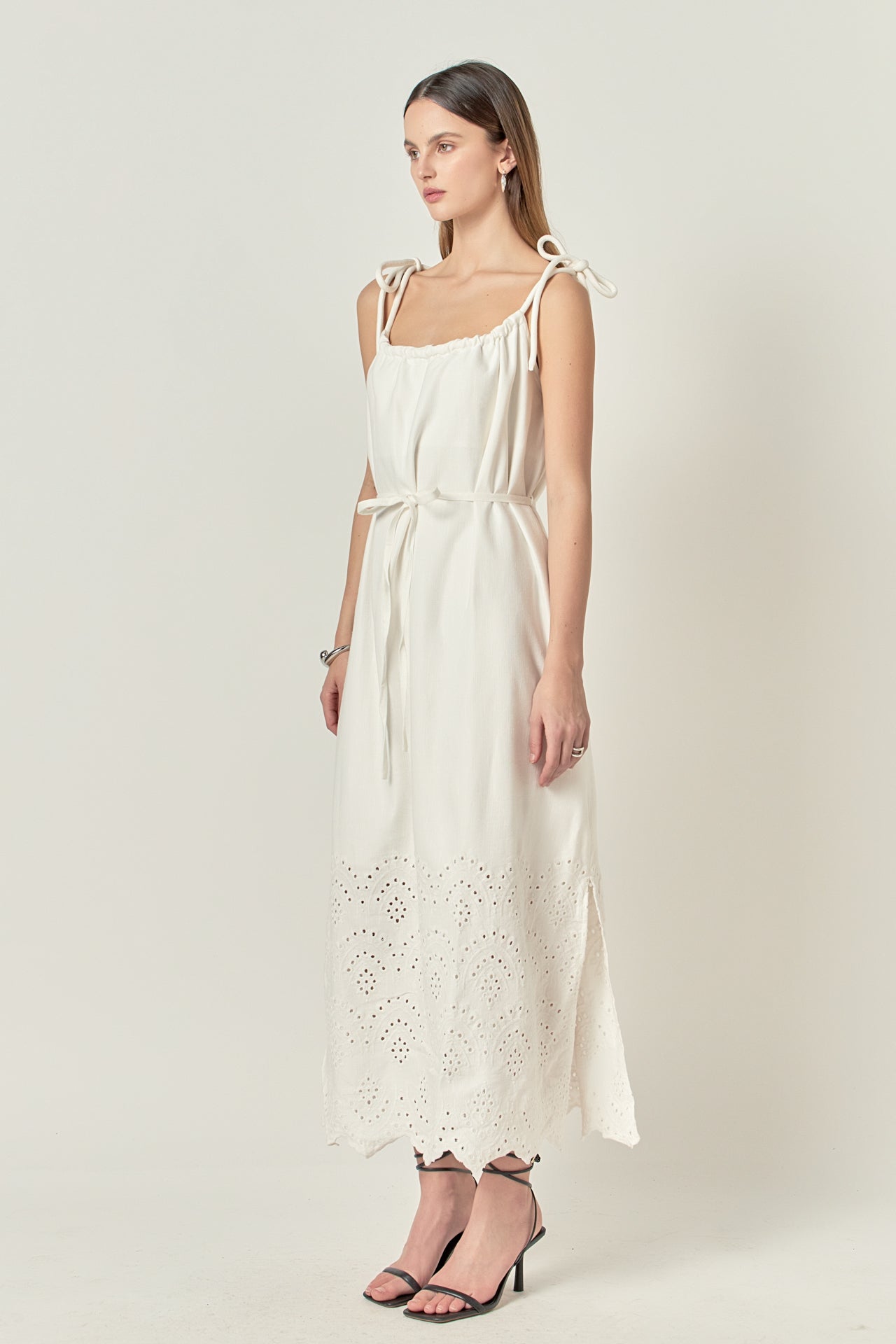 ENGLISH FACTORY - Linen Sleeveless Dress - DRESSES available at Objectrare