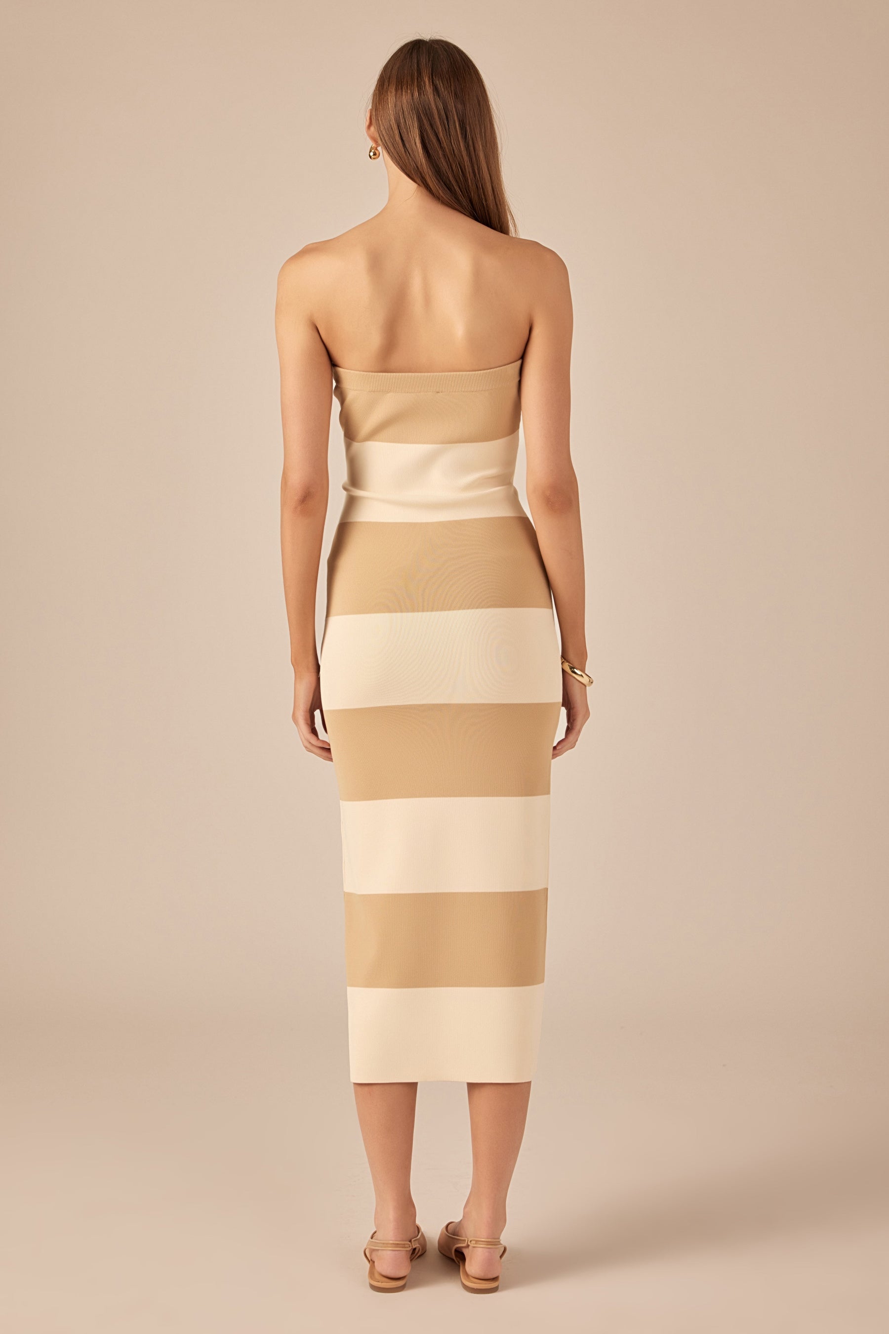 ENDLESS ROSE - Stripe Tube Maxi Dress - DRESSES available at Objectrare