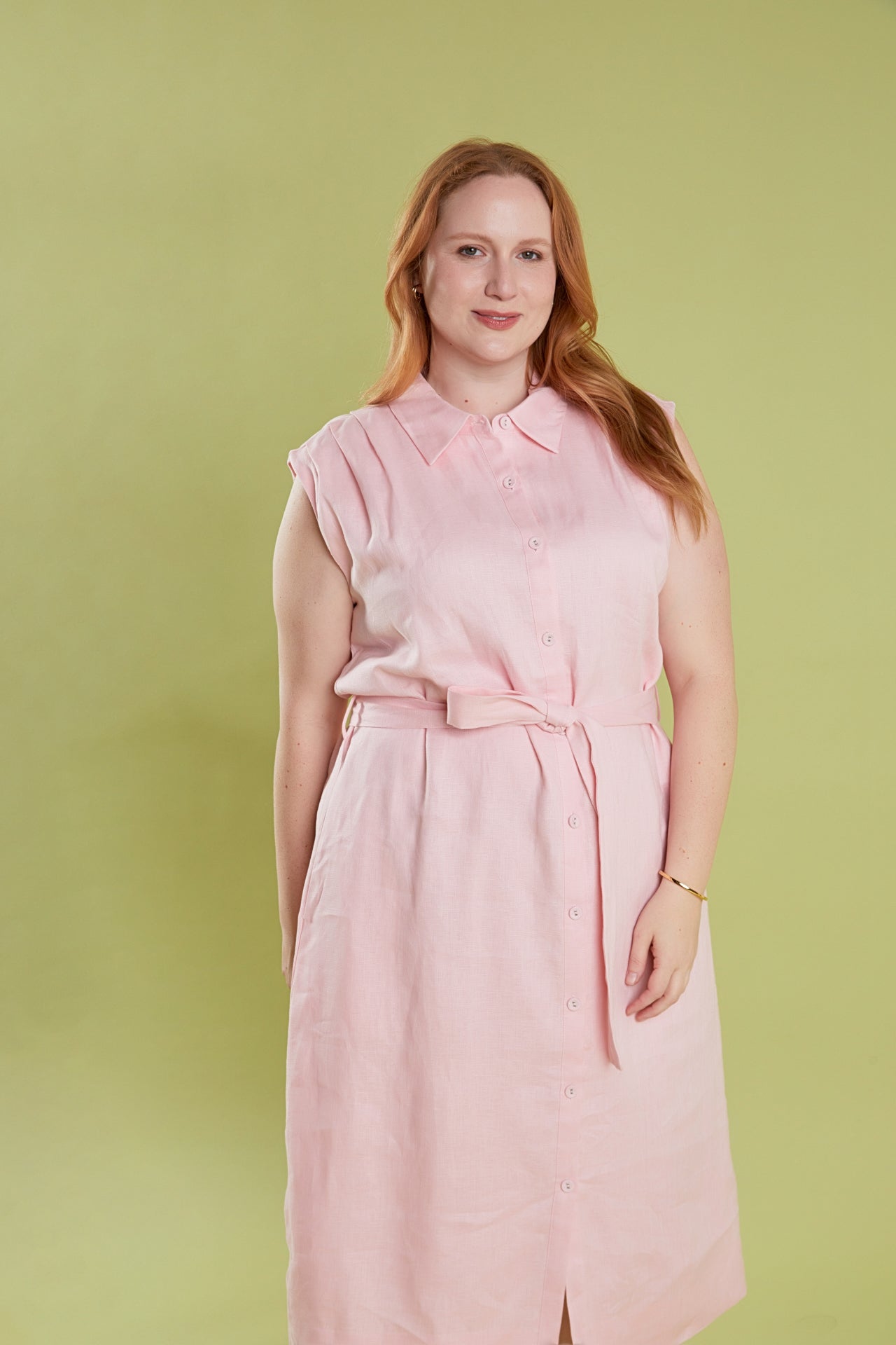 ENGLISH FACTORY - Plus Size Linen Shirt Midi Dress - DRESSES available at Objectrare