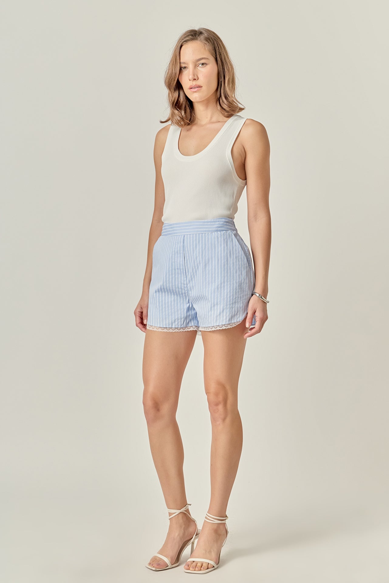 ENGLISH FACTORY - Striped Shorts - SHORTS available at Objectrare