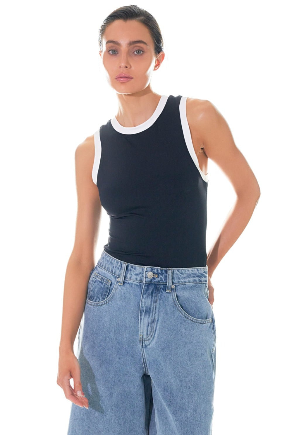 GREY LAB - Color Block Bodysuit - BODYSUIT available at Objectrare