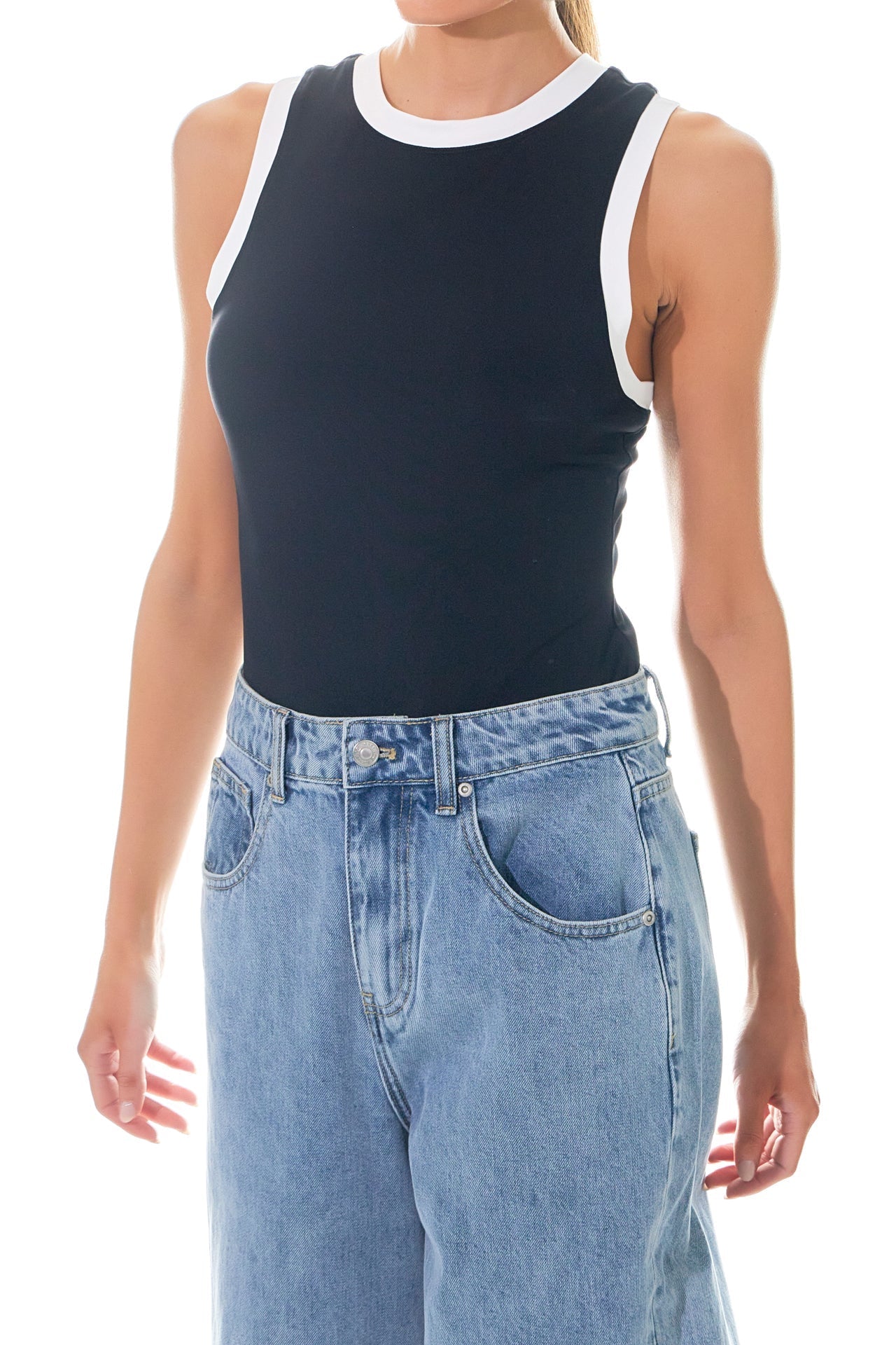 GREY LAB - Color Block Bodysuit - BODYSUIT available at Objectrare
