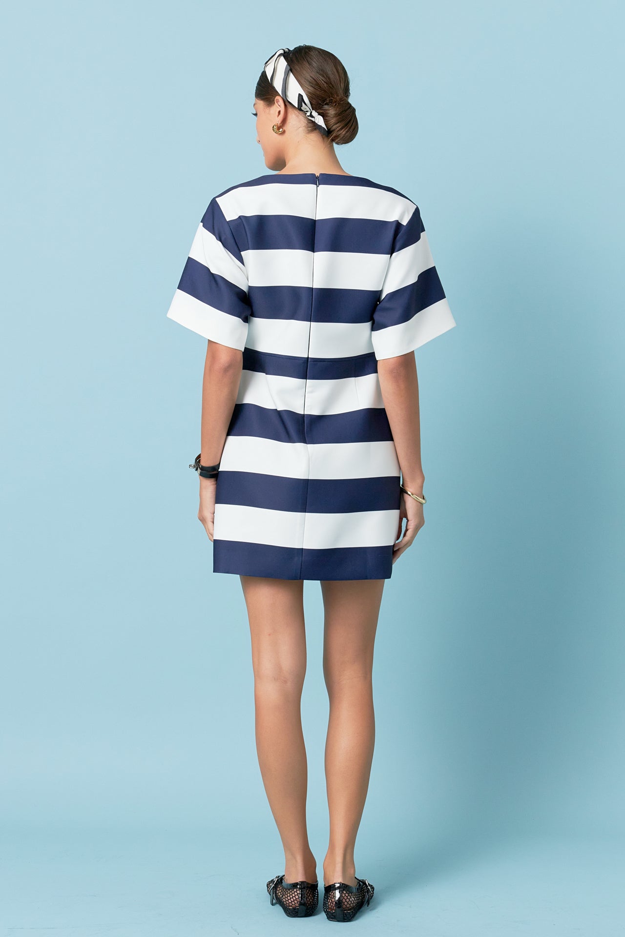 ENGLISH FACTORY - Bold Stripe Mini Dress - DRESSES available at Objectrare