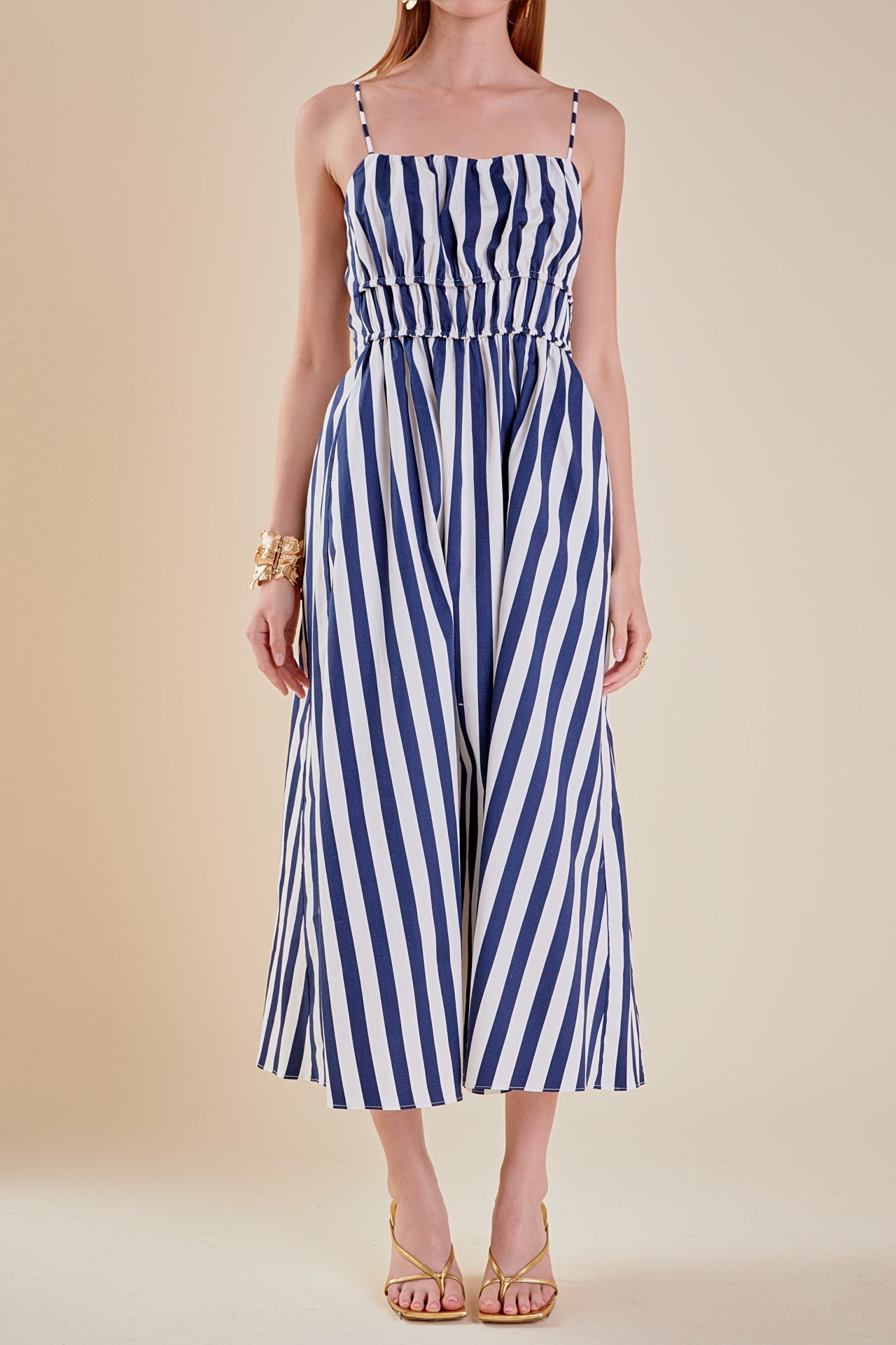 ENGLISH FACTORY - Stripe Sleeveless Maxi Dress - DRESSES available at Objectrare