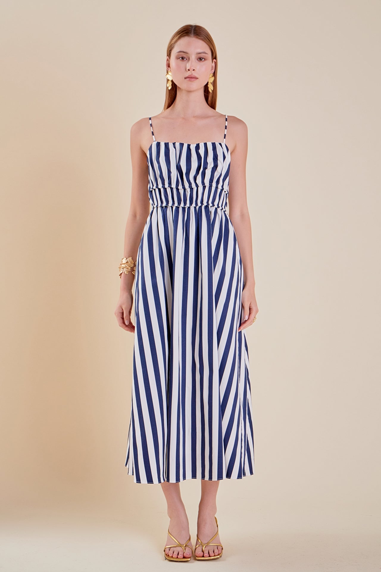 ENGLISH FACTORY - Stripe Sleeveless Maxi Dress - DRESSES available at Objectrare