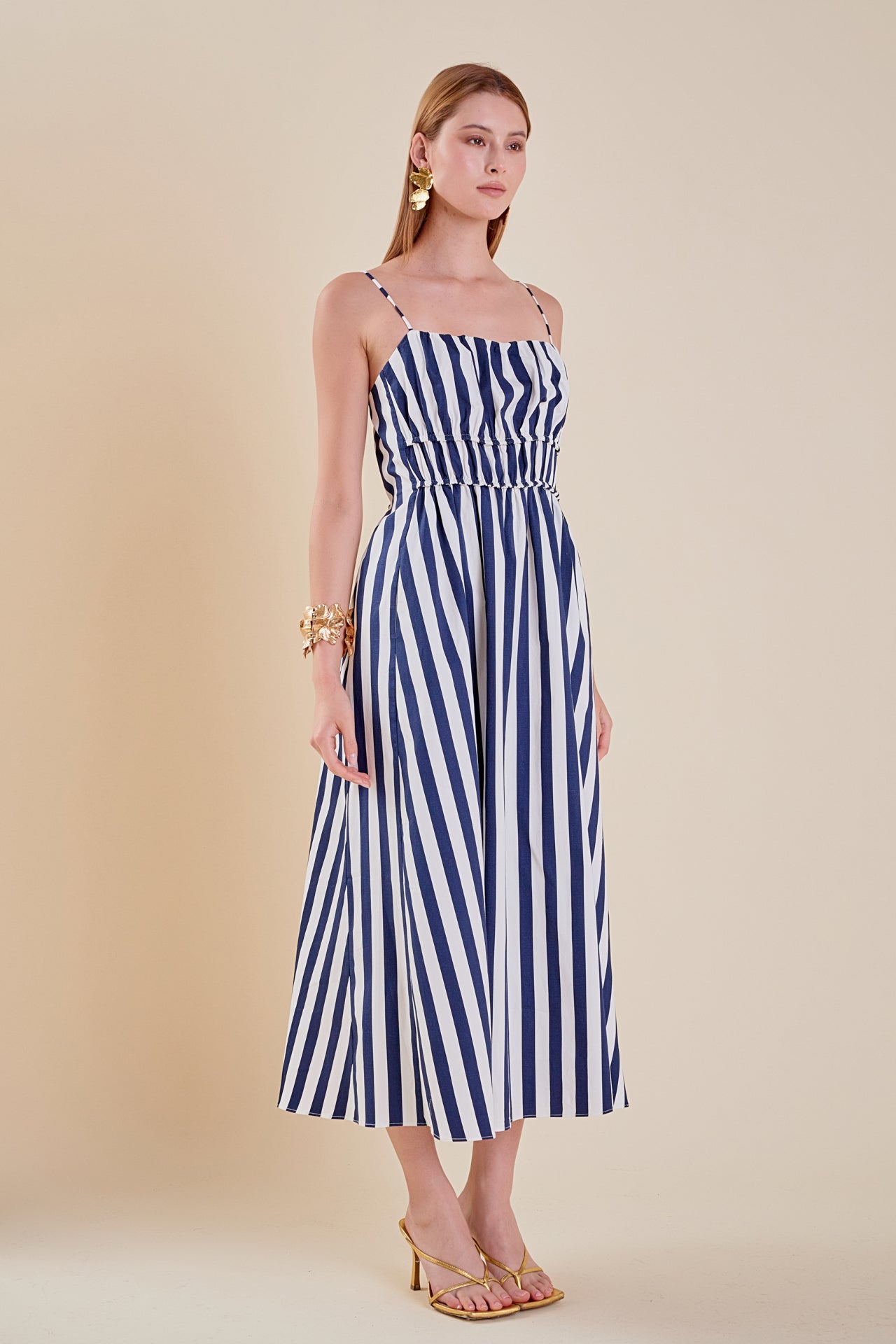ENGLISH FACTORY - Stripe Sleeveless Maxi Dress - DRESSES available at Objectrare