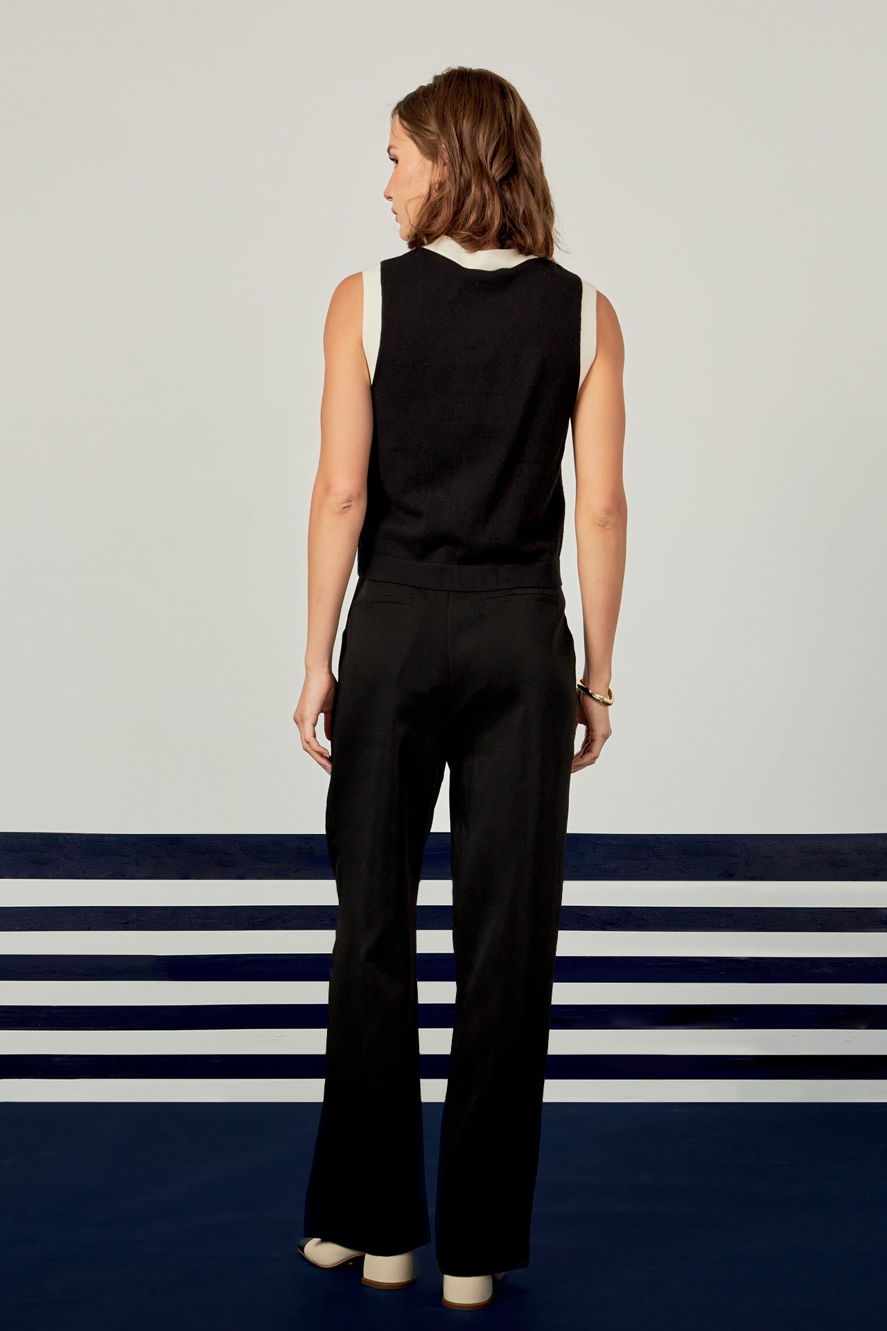 ENGLISH FACTORY - Colorblock Knit Vest - VESTS available at Objectrare