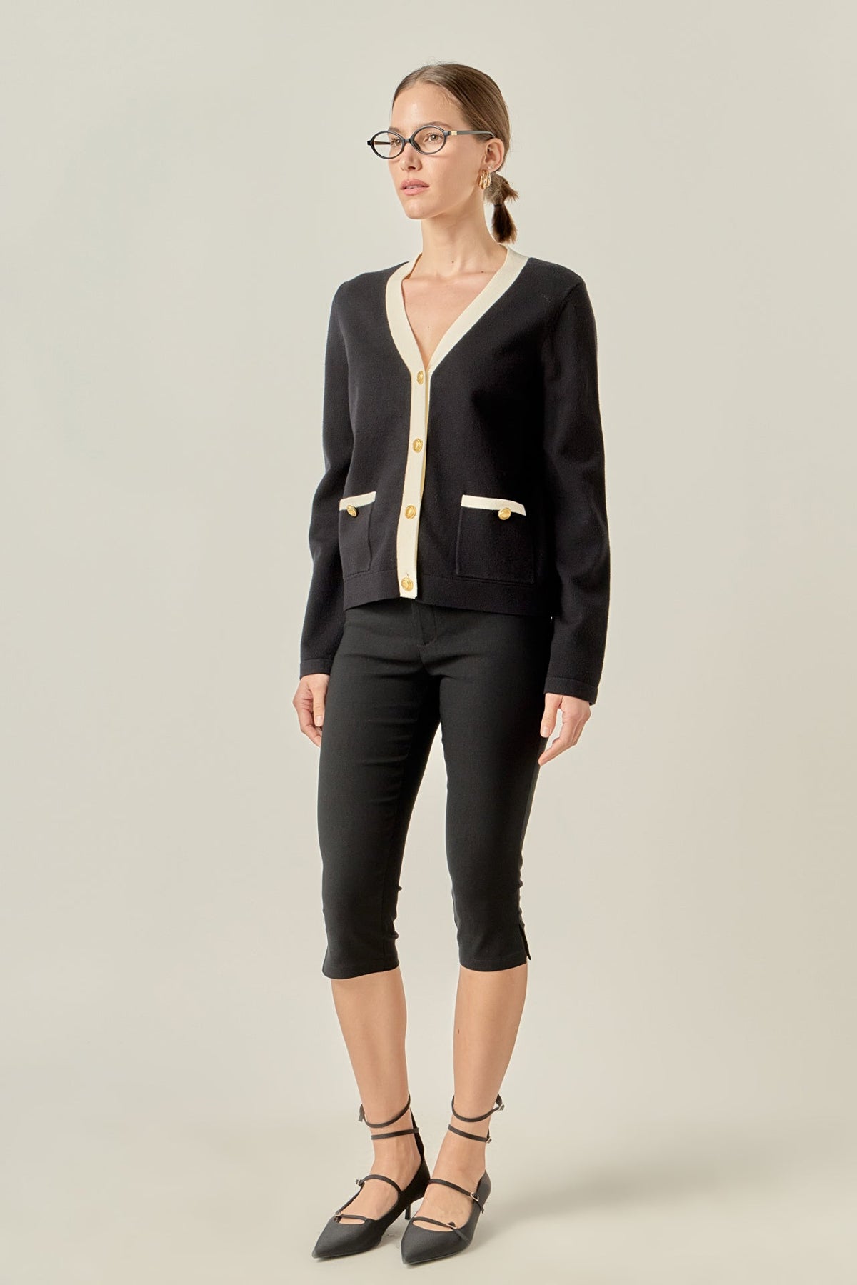 Colorblock Knit Cardigan