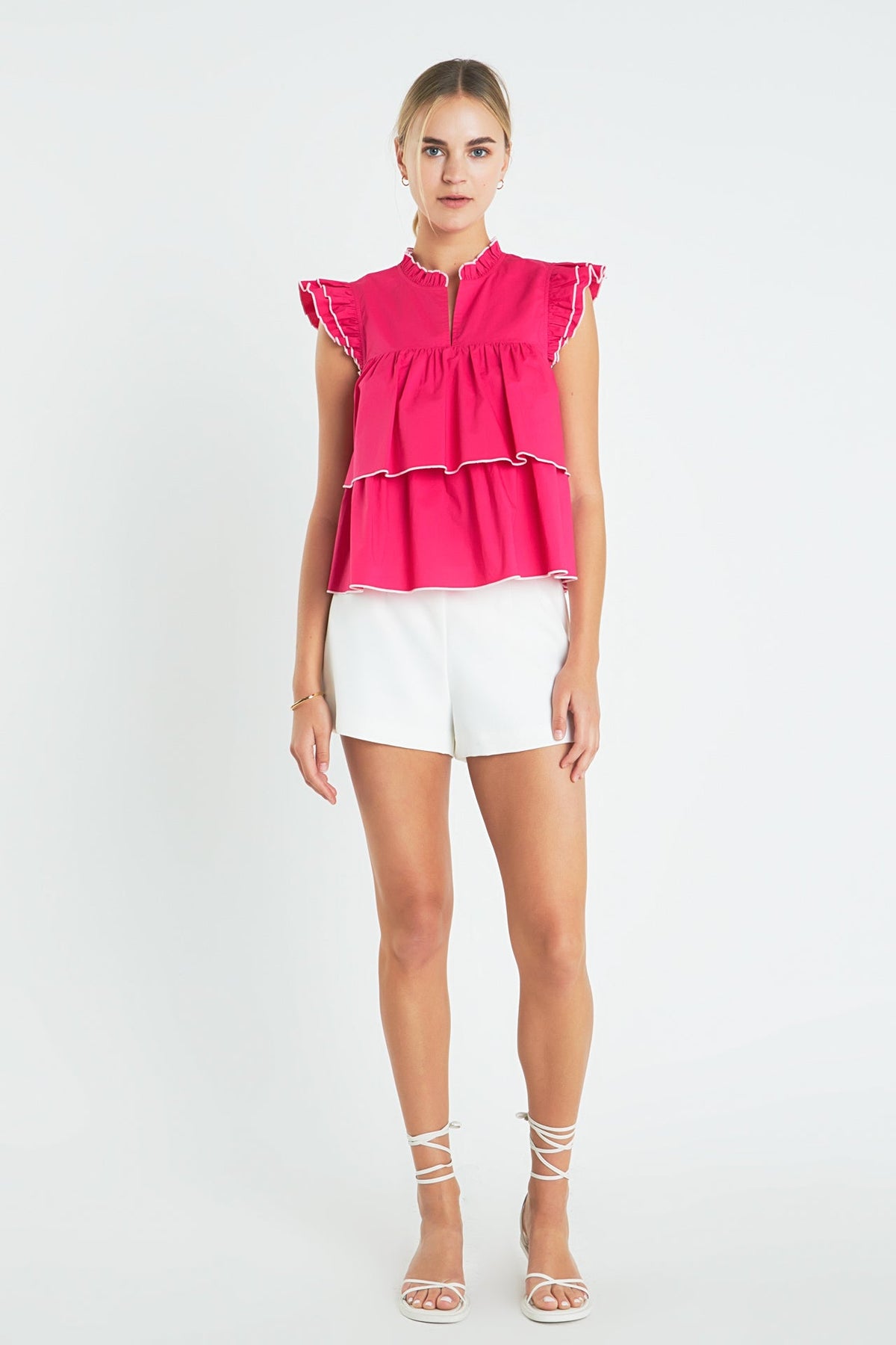 ENGLISH FACTORY - Sleeveless Tiered Top - SHIRTS & BLOUSES available at Objectrare