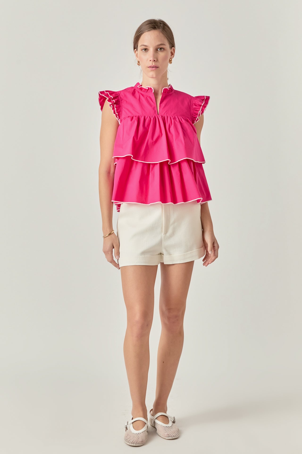 ENGLISH FACTORY - Sleeveless Tiered Top - BLOUSES available at Objectrare