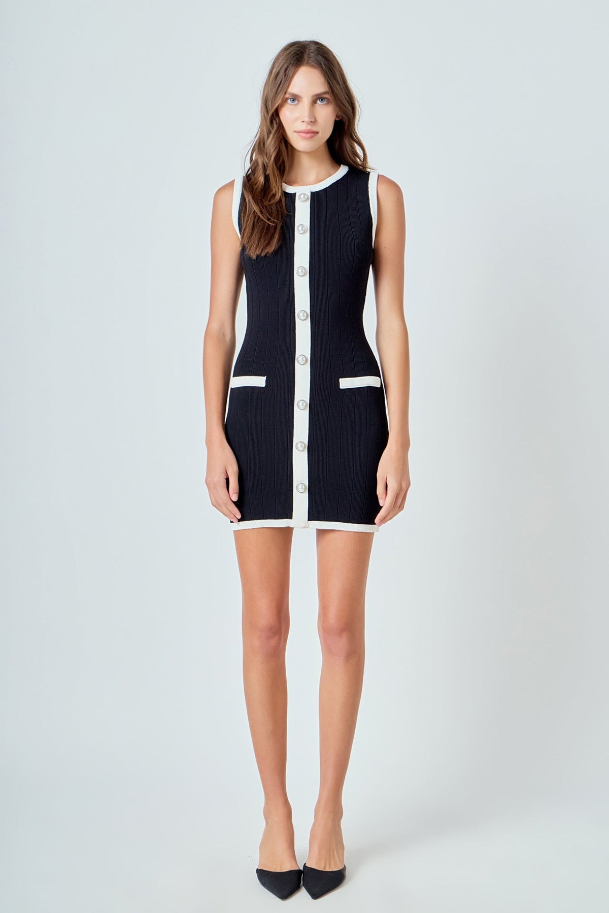 ENDLESS ROSE - Color Block Knit Dress - DRESSES available at Objectrare