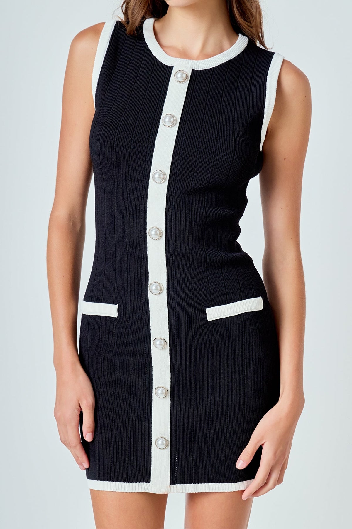 ENDLESS ROSE - Color Block Knit Dress - DRESSES available at Objectrare