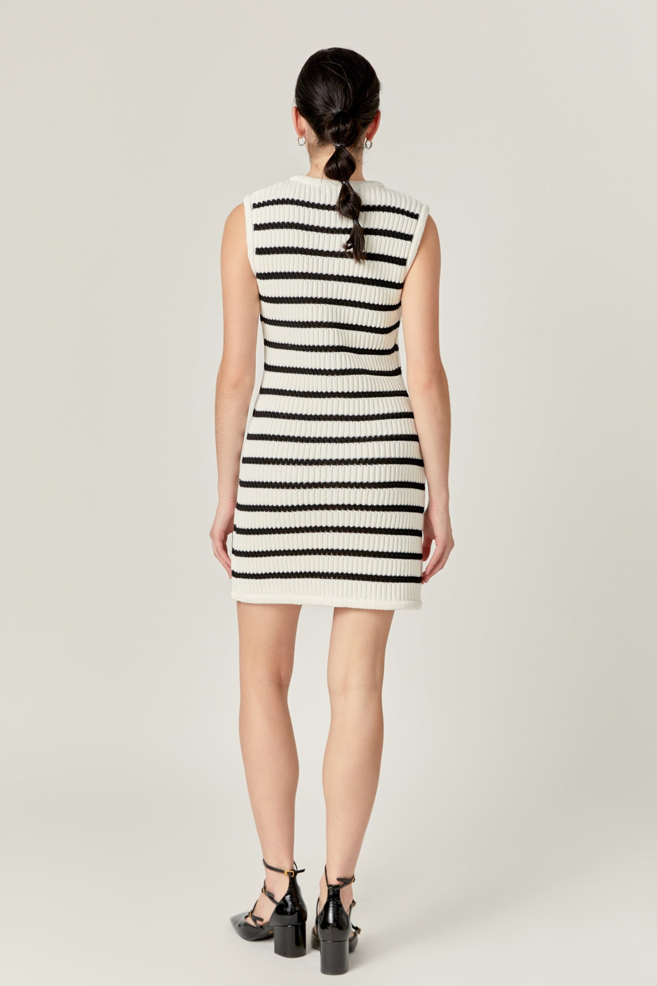 ENGLISH FACTORY - Striped Knit Vest Dress - DRESSES available at Objectrare