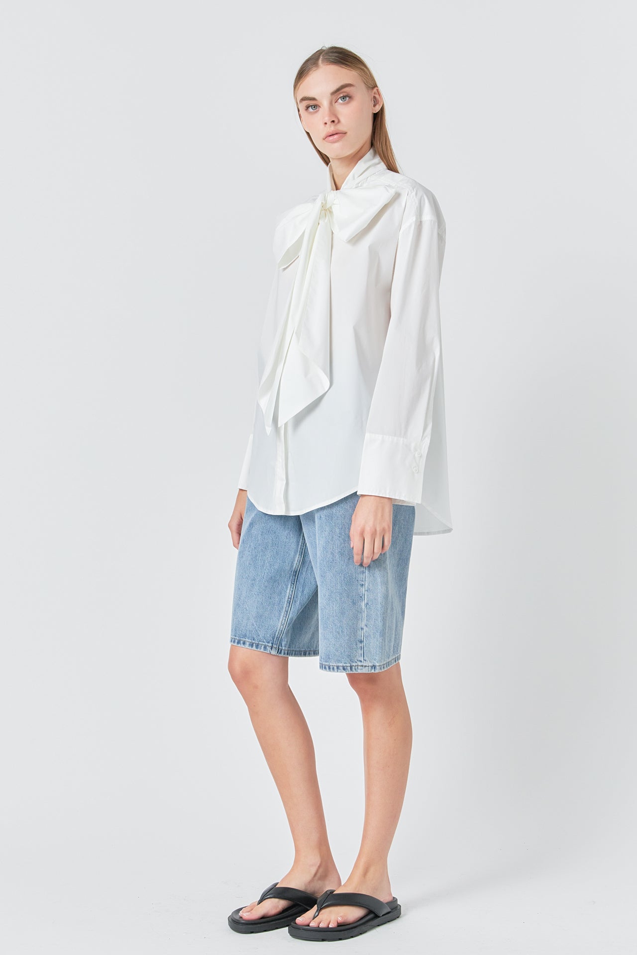 GREY LAB - Bow Detailed Shirt - TOPS available at Objectrare
