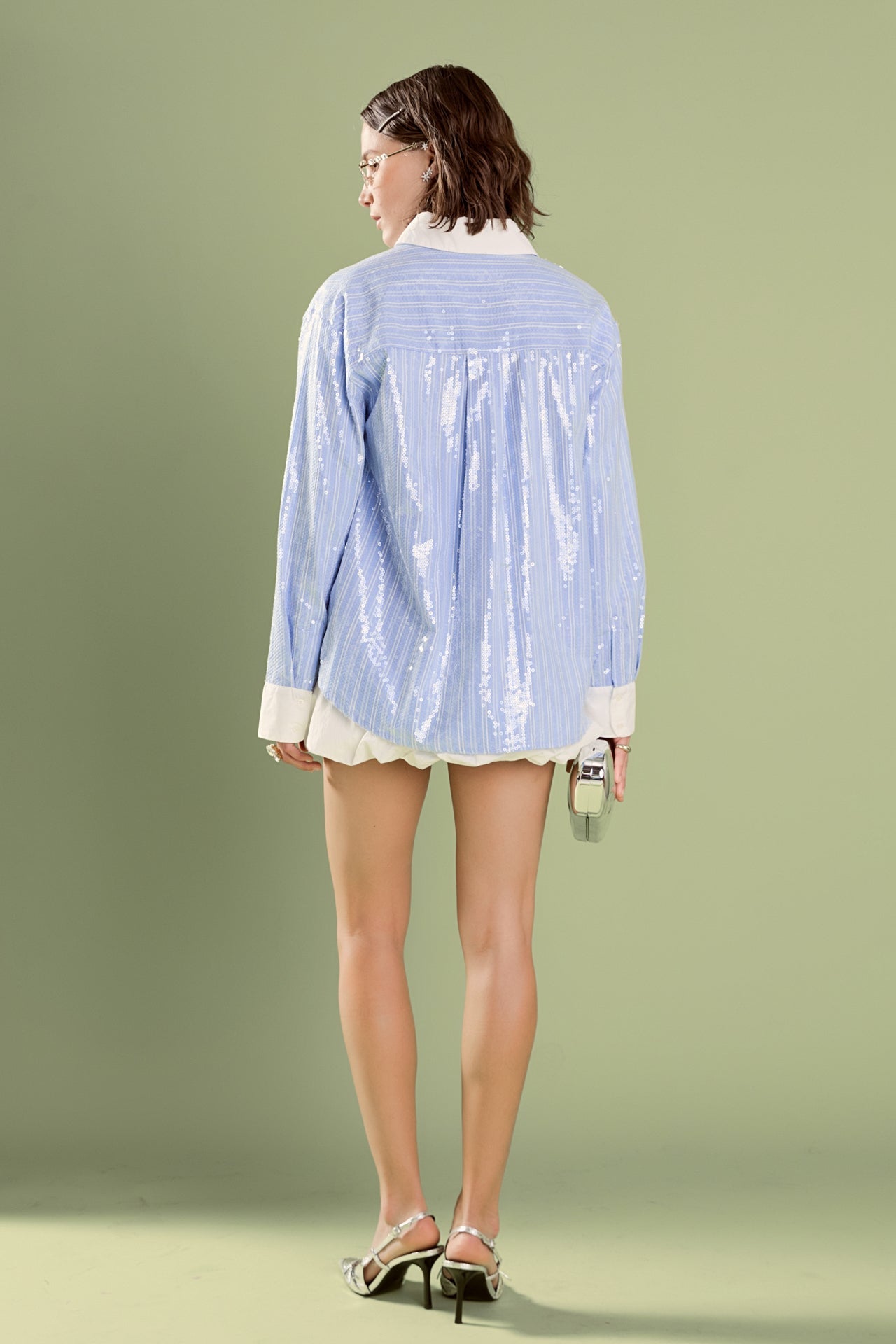 ENGLISH FACTORY - Sequin Stripe Shirt - TOPS available at Objectrare