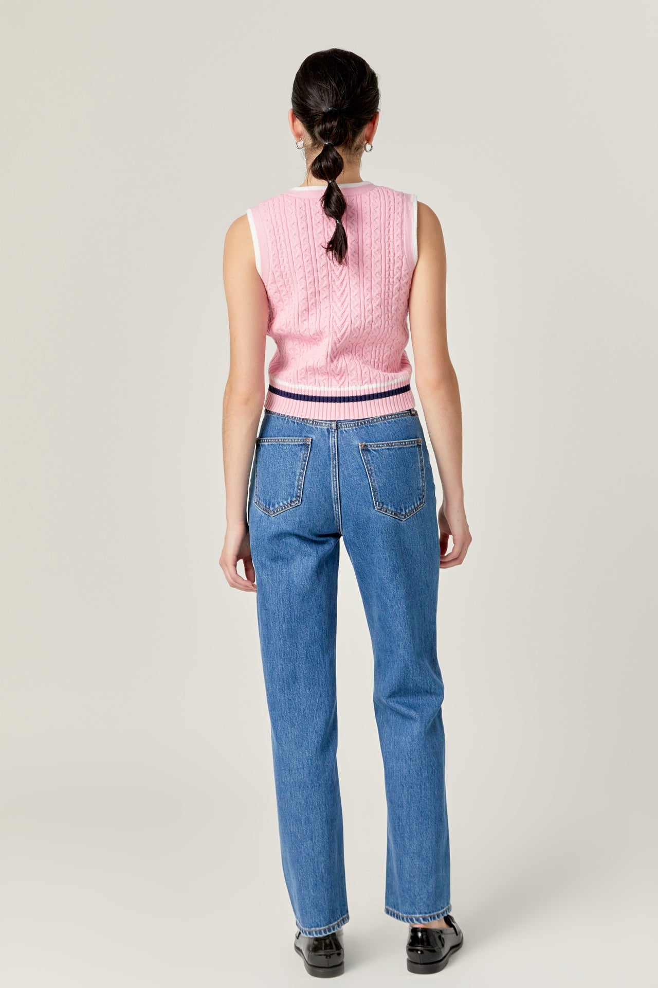 ENGLISH FACTORY - Knit Cable Vest - TOPS available at Objectrare