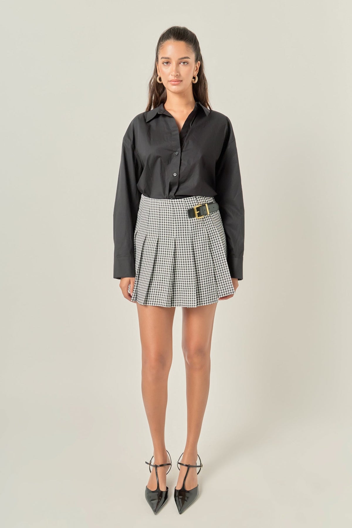 ENGLISH FACTORY - Gingham Check Skort - SKORTS available at Objectrare