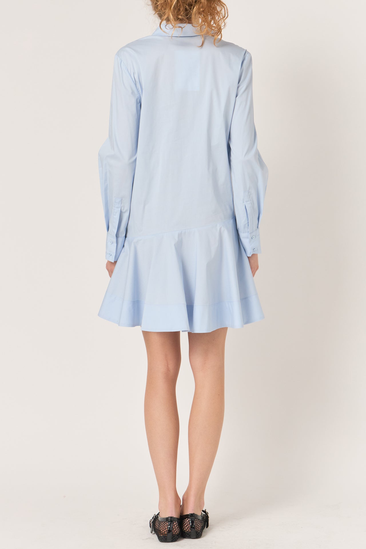 Collar Flare Skirt Dress
