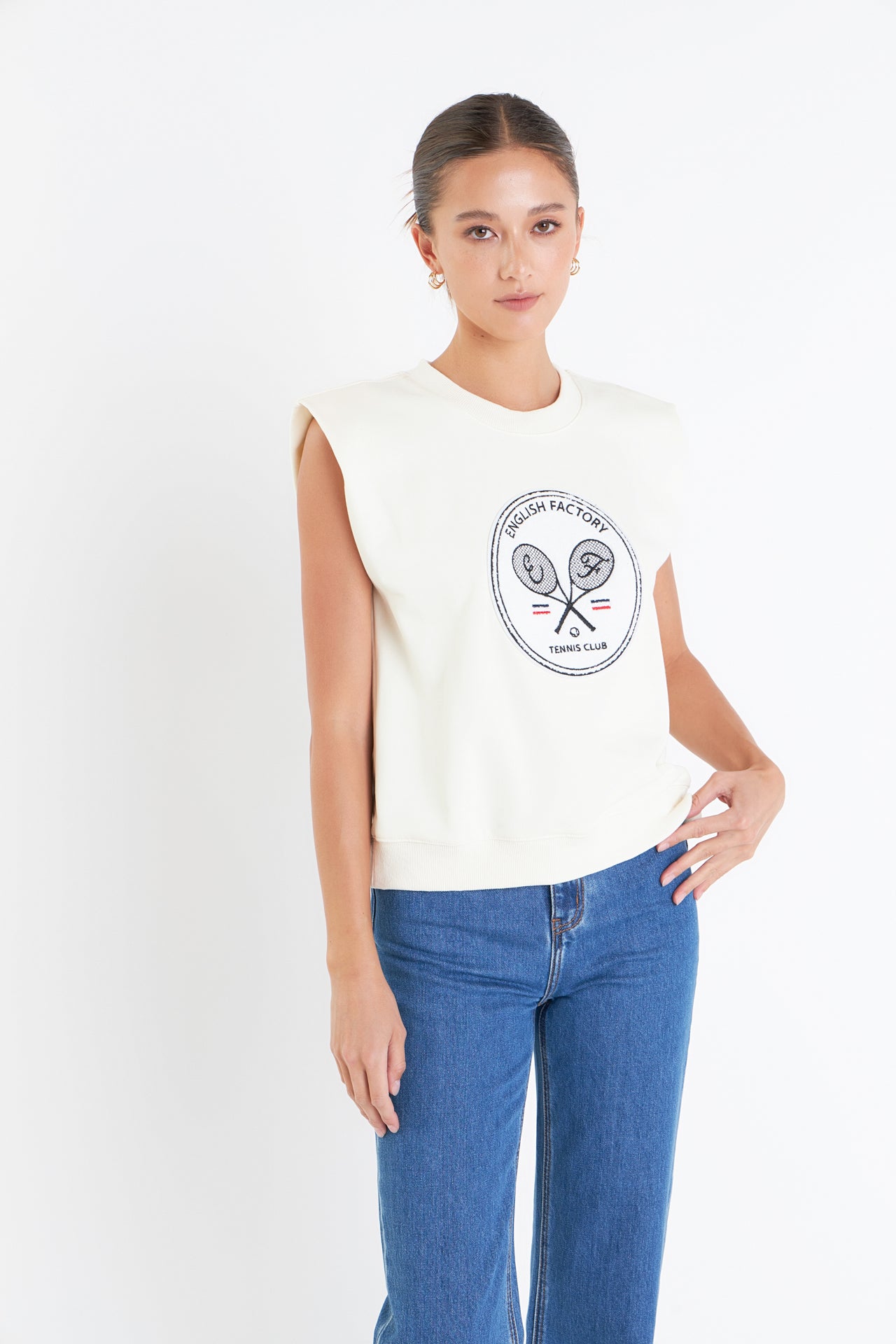 ENGLISH FACTORY - Patch Sweatshirt - HOODIES & SWEATSHIRTS available at Objectrare