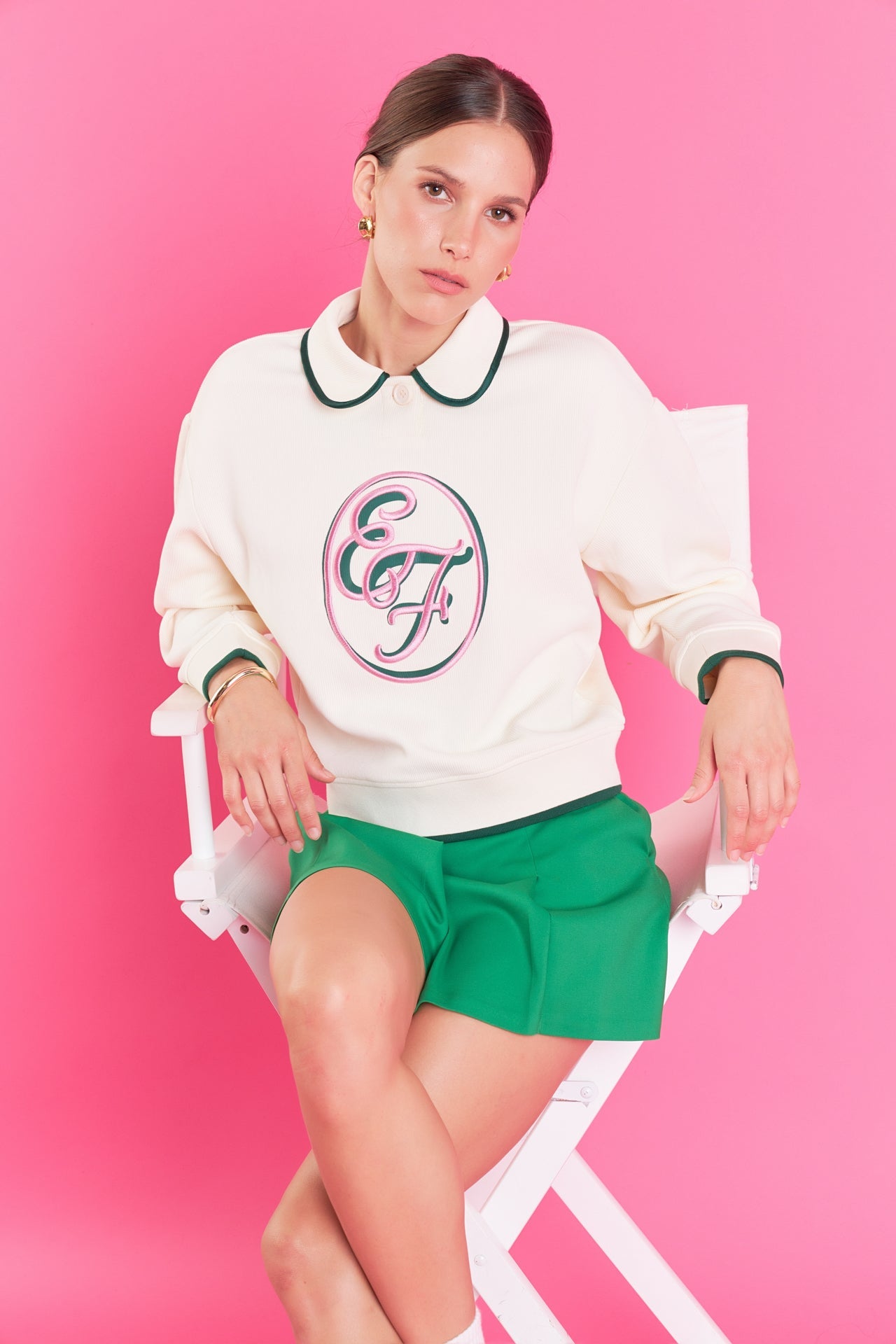 ENGLISH FACTORY - Polo Sweatshirt - TOPS available at Objectrare