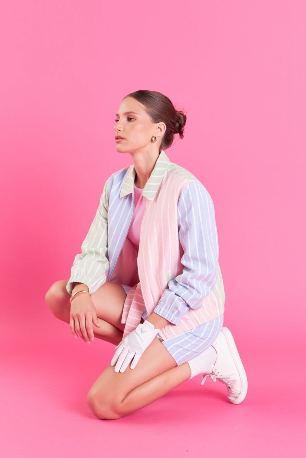 ENGLISH FACTORY - Stripe Color Block Jacket - JACKETS available at Objectrare