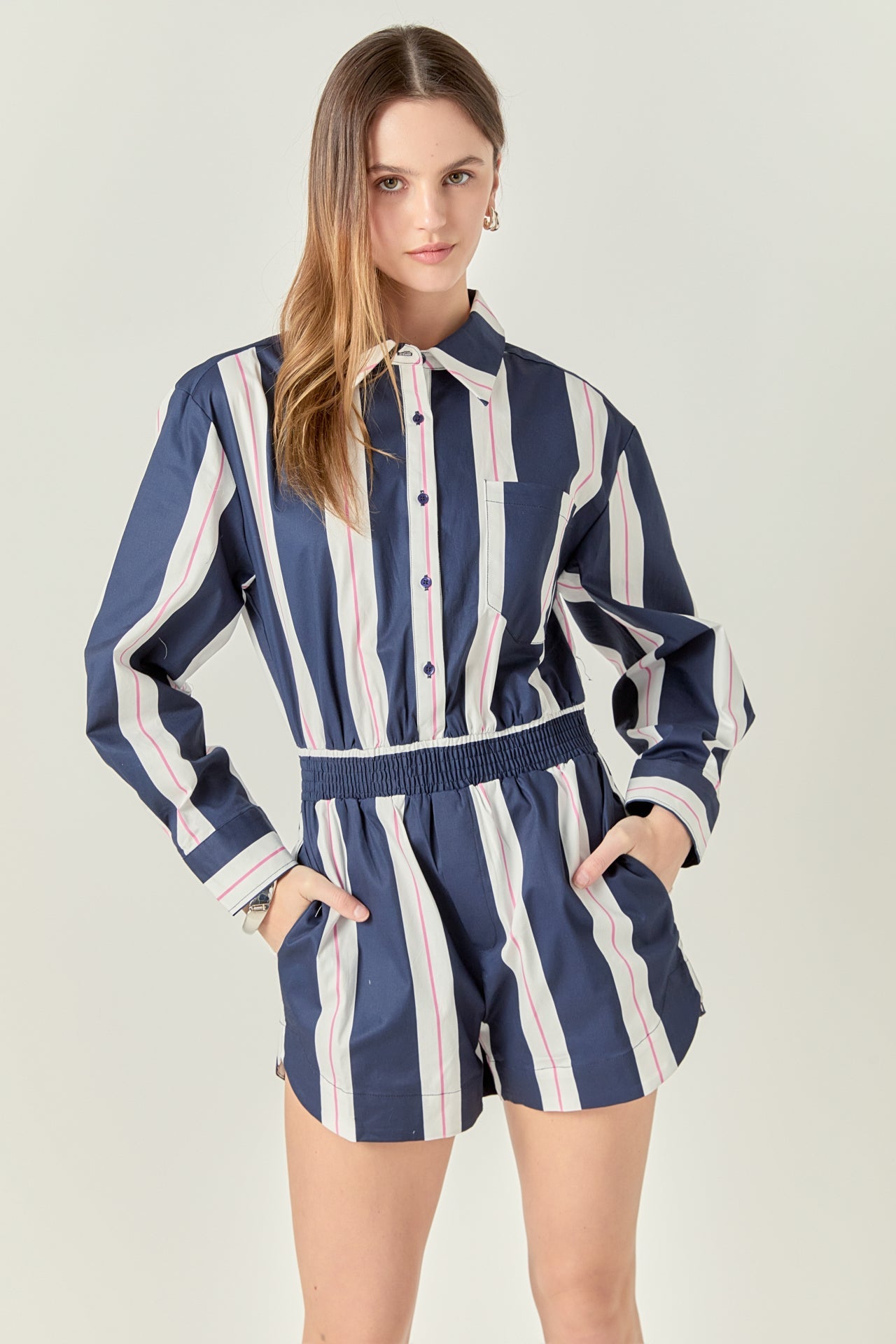 ENGLISH FACTORY - Stripe Romper - ROMPERS available at Objectrare