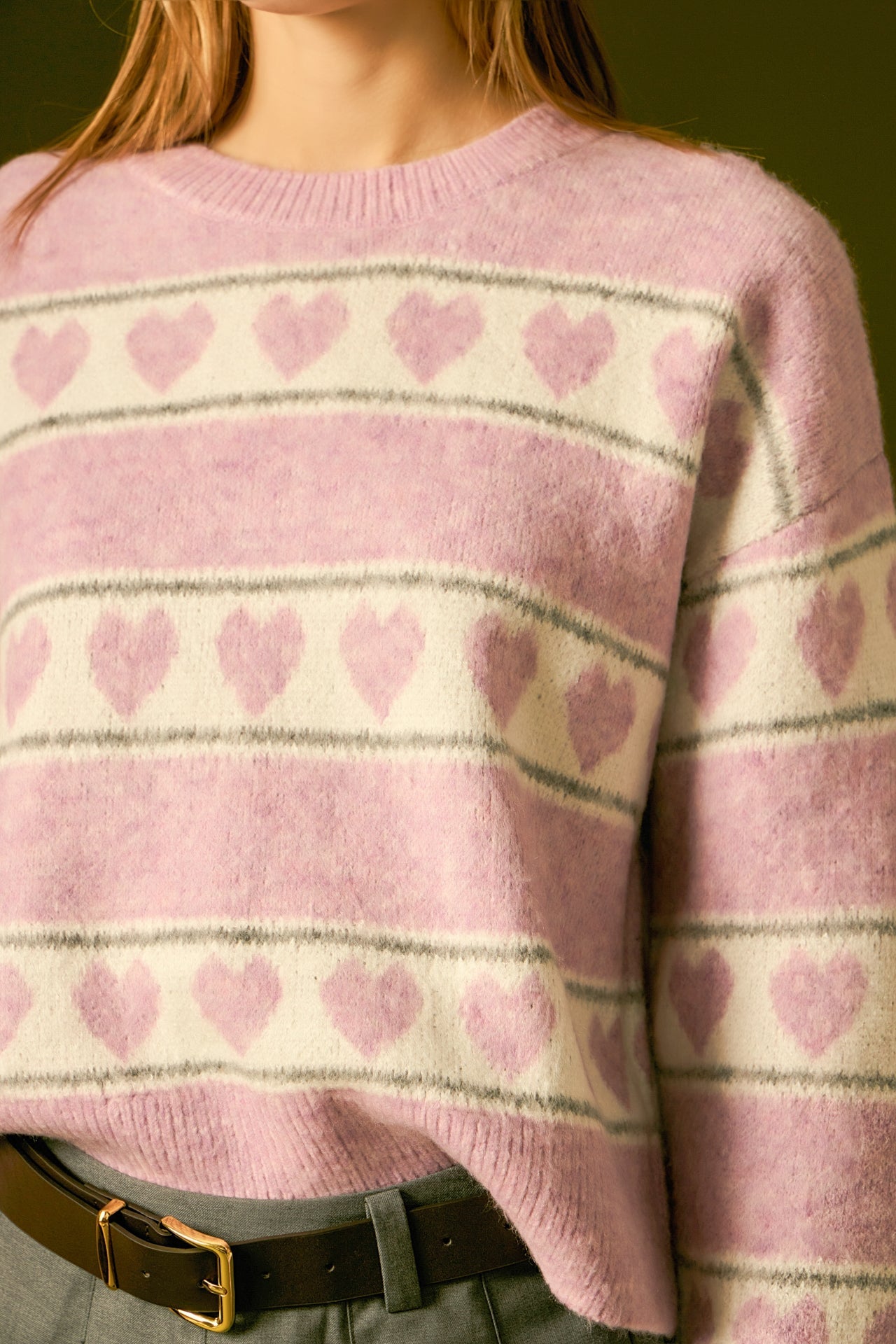 ENGLISH FACTORY - Heart Stripe Knit - SWEATERS & KNITS available at Objectrare